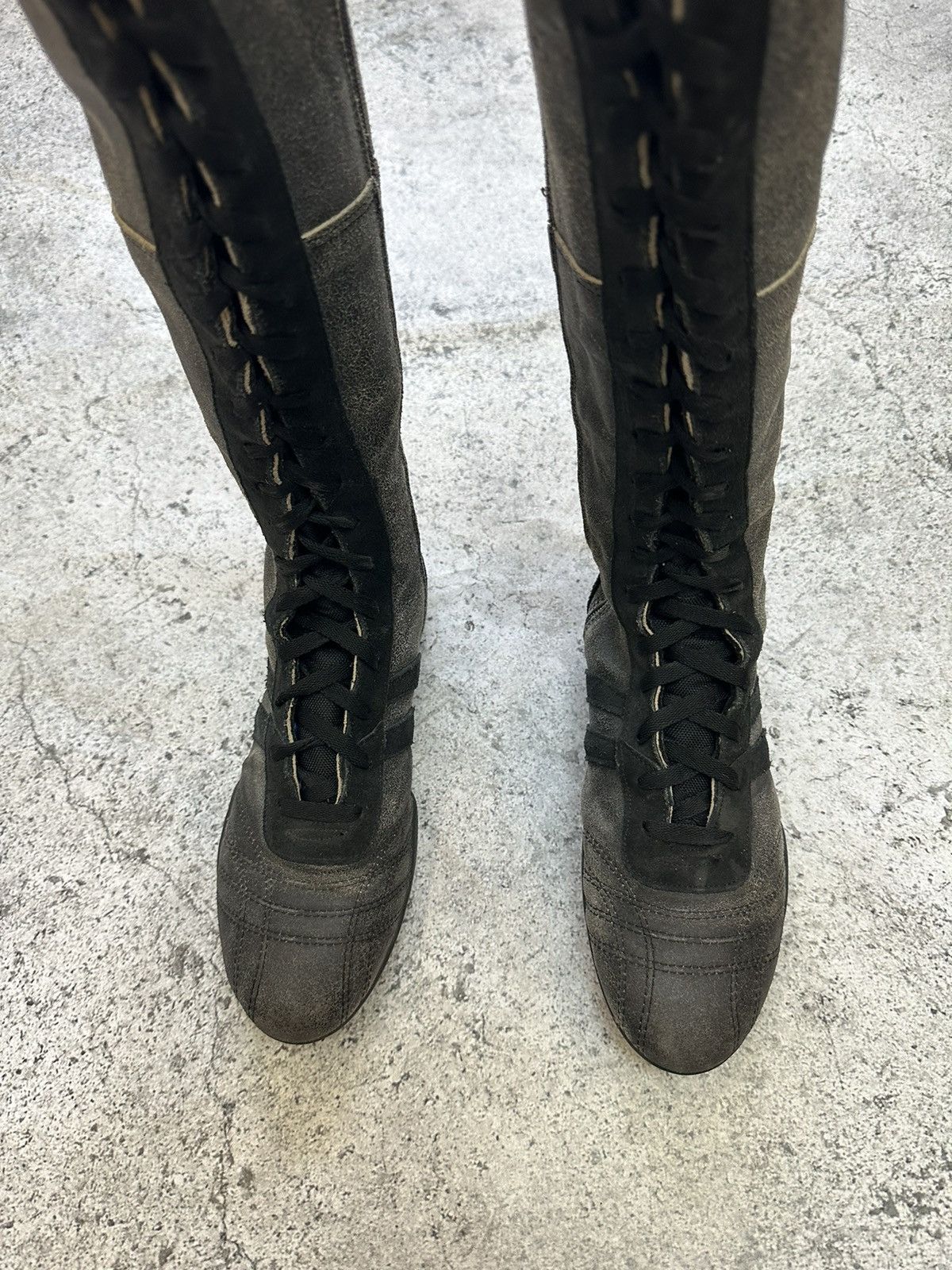 Other Vintage high boots made Italy wrestler leather shoes core Size US 9 / IT 39 - 5 Thumbnail