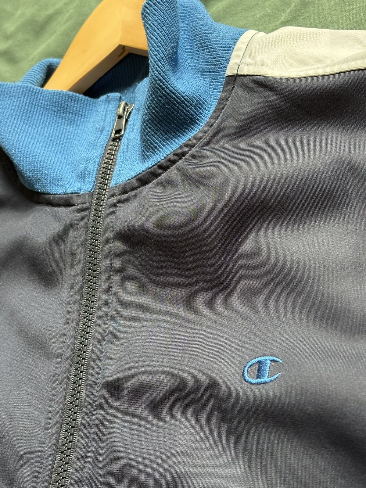 Champion Vintage 80s / 90s Champion Track Jacket Black Blue White Size US L / EU 52-54 / 3 - 10 Thumbnail