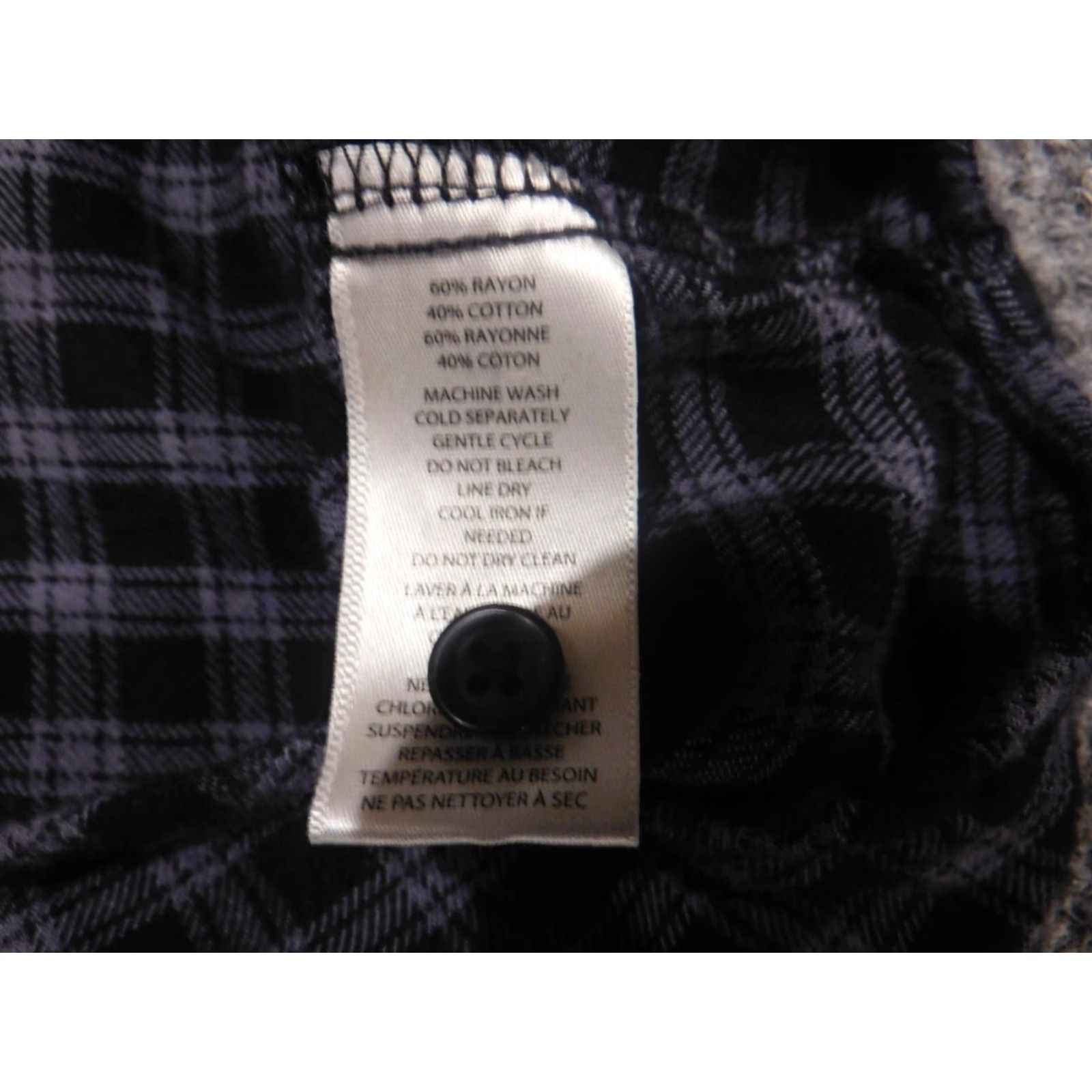 Vintage Beach Lunch Lounge Blouse Shirt Womens Large Gray Plaid Knit Cotton Cap Sleeve Pullover Collared Casual Beach Size L / US 10 / IT 46 - 7 Thumbnail