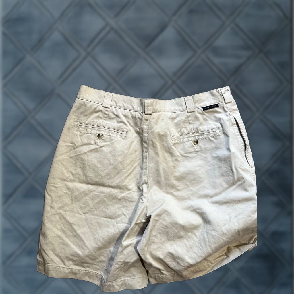 Perry Ellis Perry Ellis Shorts Men 38 Beige Cotton Chino Pleated Front Pockets Regular Fit Casual Mens Size US 38 / EU 54 - 1 Thumbnail