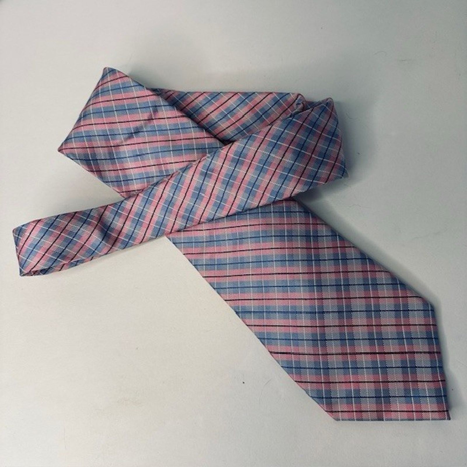 Nautica NAUTICA Men's 100% Silk Classic Necktie Designer Pink/Blue Size ONE SIZE - 5 Thumbnail