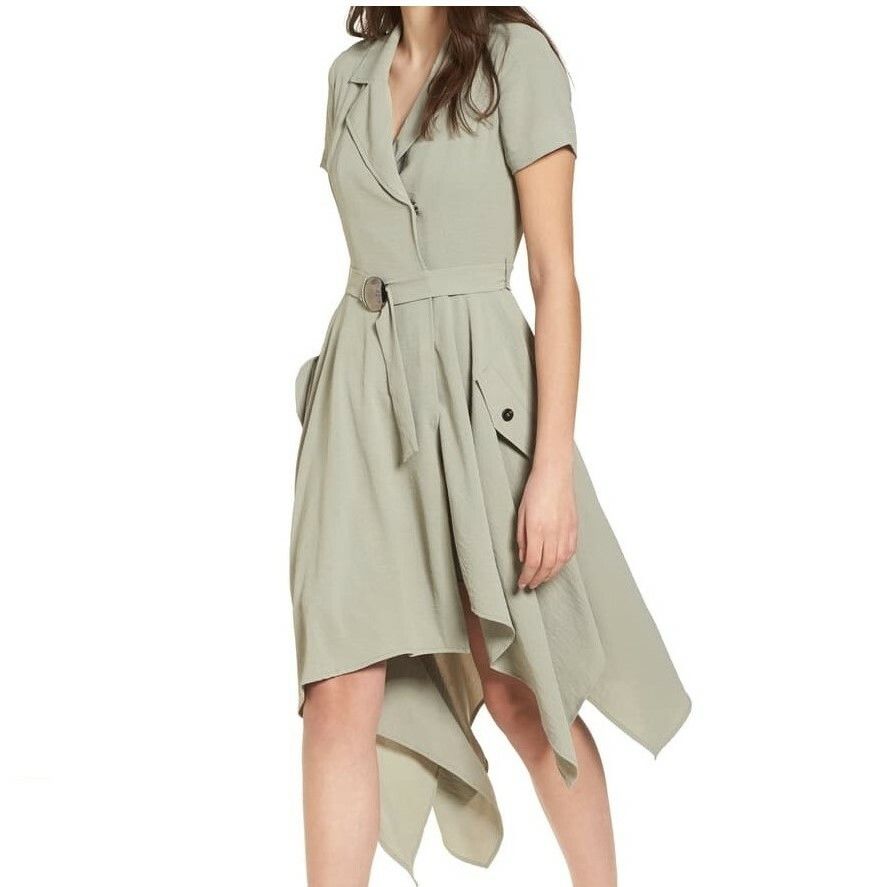 Other Chriselle x J.O.A. Asymmetrical Trench Dress MSRP $112 Size XL / US 12-14 / IT 48-50 - 2 Thumbnail