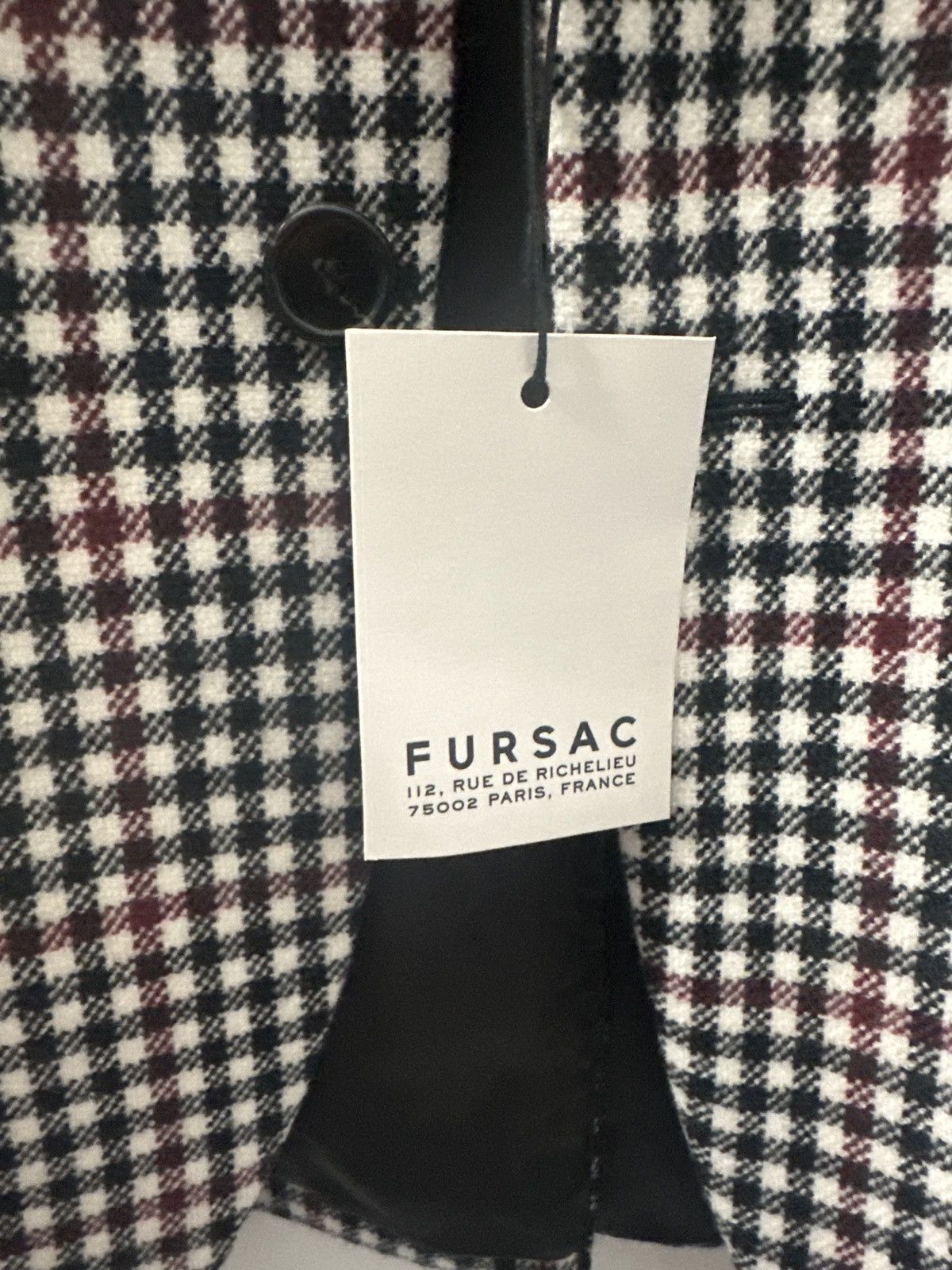 De Fursac Checked wool/cashmere sport coat Size 38R - 3 Thumbnail
