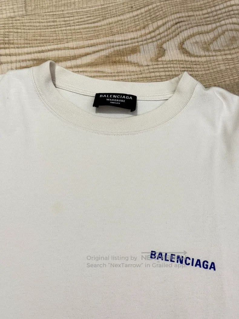 Balenciaga Balenciaga Front and Back Blue Letter T-Shirt Size US XS / EU 42 / 0 - 2 Thumbnail