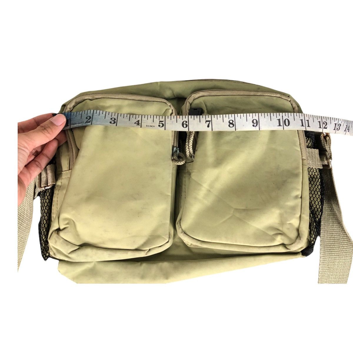 Japanese Brand 📌Vintage Sling Bag Double Stripe Pocket Unknown Brand Size ONE SIZE - 18 Thumbnail