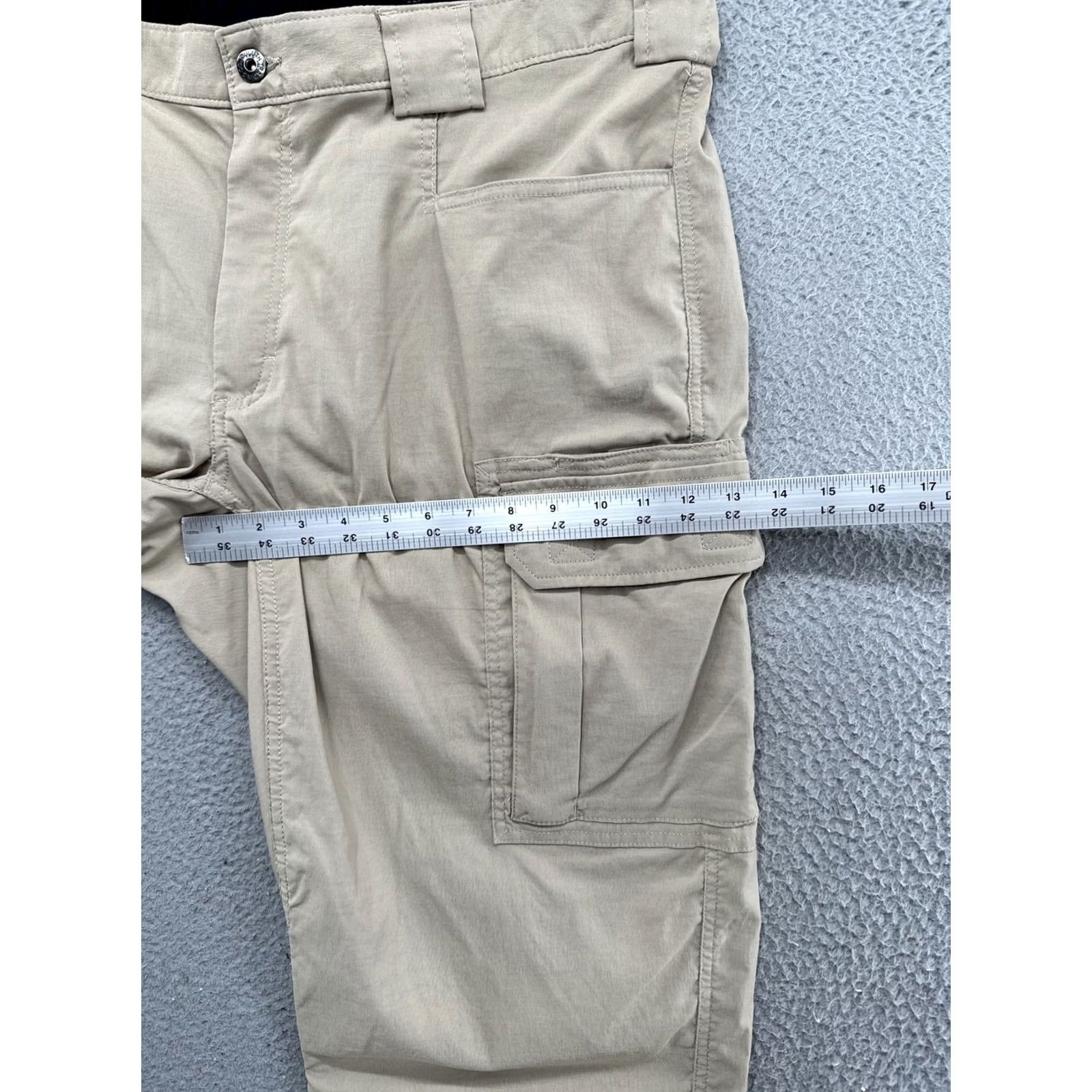 Vintage Duluth Cargo Pants Mens Nylon Beige XLx30 Outdoor Workwear Pockets Brown Canvas Zip Straight Relaxed 30 In Inseam 30 Size US 32 / EU 48 - 7 Thumbnail