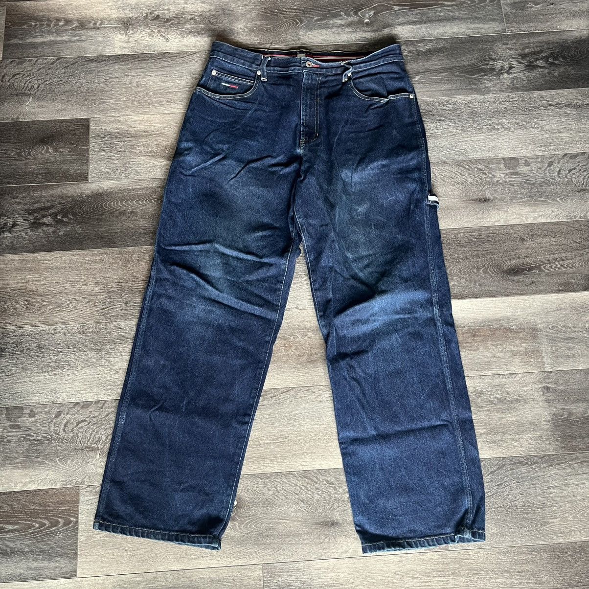 Tommy Jeans Vintage 90s Tommy Hilfiger Denim Jeans Baggy Carpenter 34x32 Size US 34 / EU 50 - 2 Thumbnail