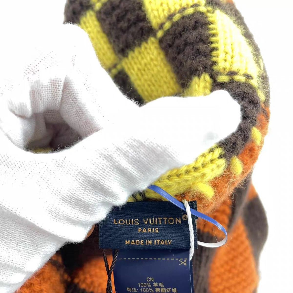 Louis Vuitton Louis Vuitton Feidun checkerboard knit cold hat Size ONE SIZE - 4 Thumbnail