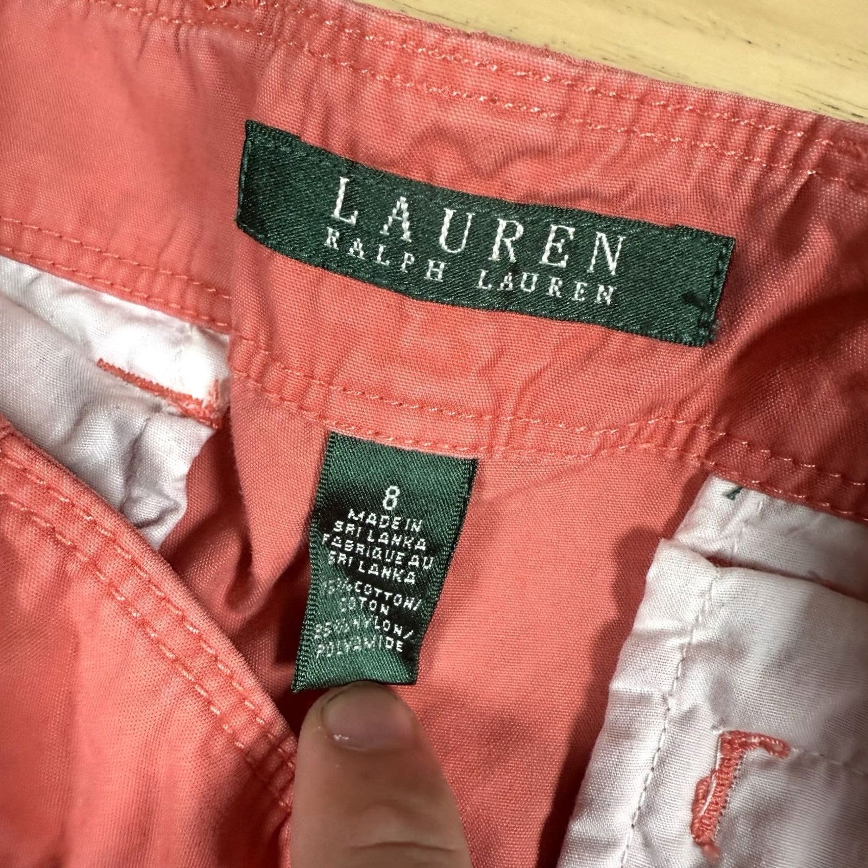 Ralph Lauren Lauren Ralph Lauren Pants Women’s 8 Nylon Flap Pockets Pink Chino | Regular Fit Straight Leg Cargo Pants Women 8 with Pockets Size 30" / US 8 / IT 44 - 5 Thumbnail