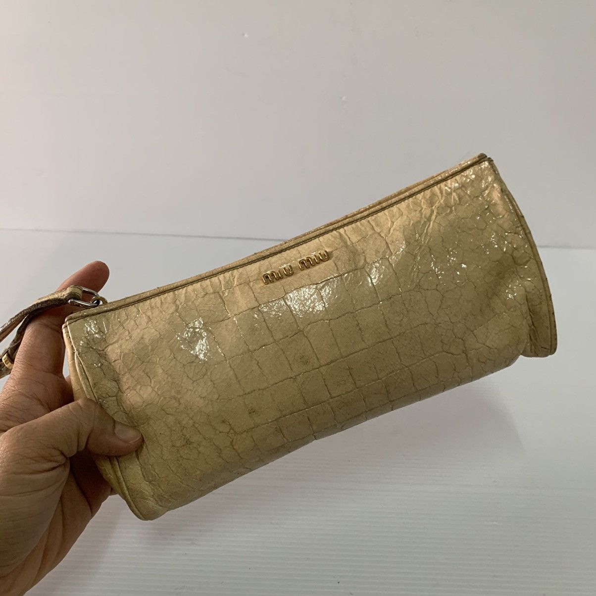 Miu Miu Miu Miu Leather Clutch Bag Size ONE SIZE - 3 Thumbnail