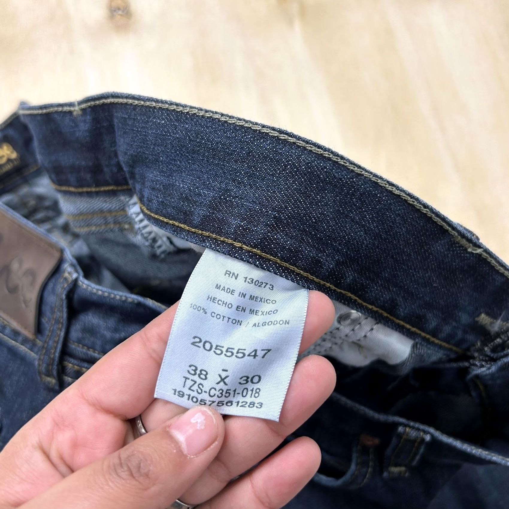 Lee Lee Relaxed Fit Jeans Mens 38x30 Dark Blue Denim Straight Leg Casual Size US 38 / EU 54 - 3 Thumbnail