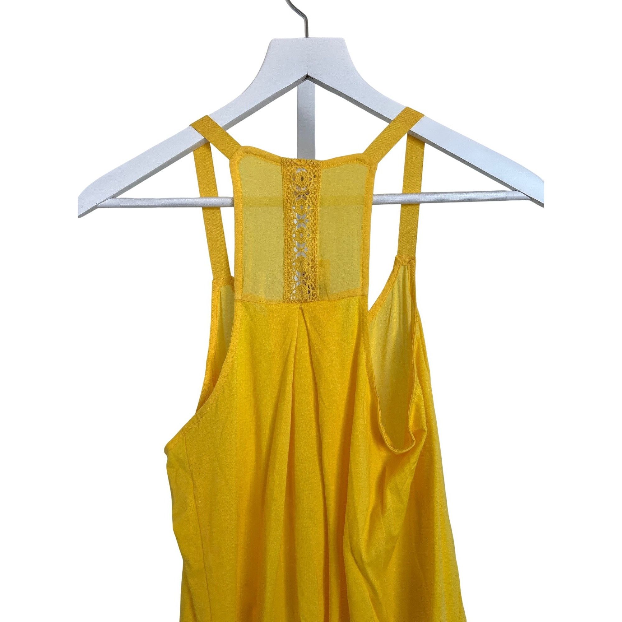 Anthropologie Anthropologie Yellow Embroidered Lace Tank Top Size S / US 4 / IT 40 - 7 Thumbnail