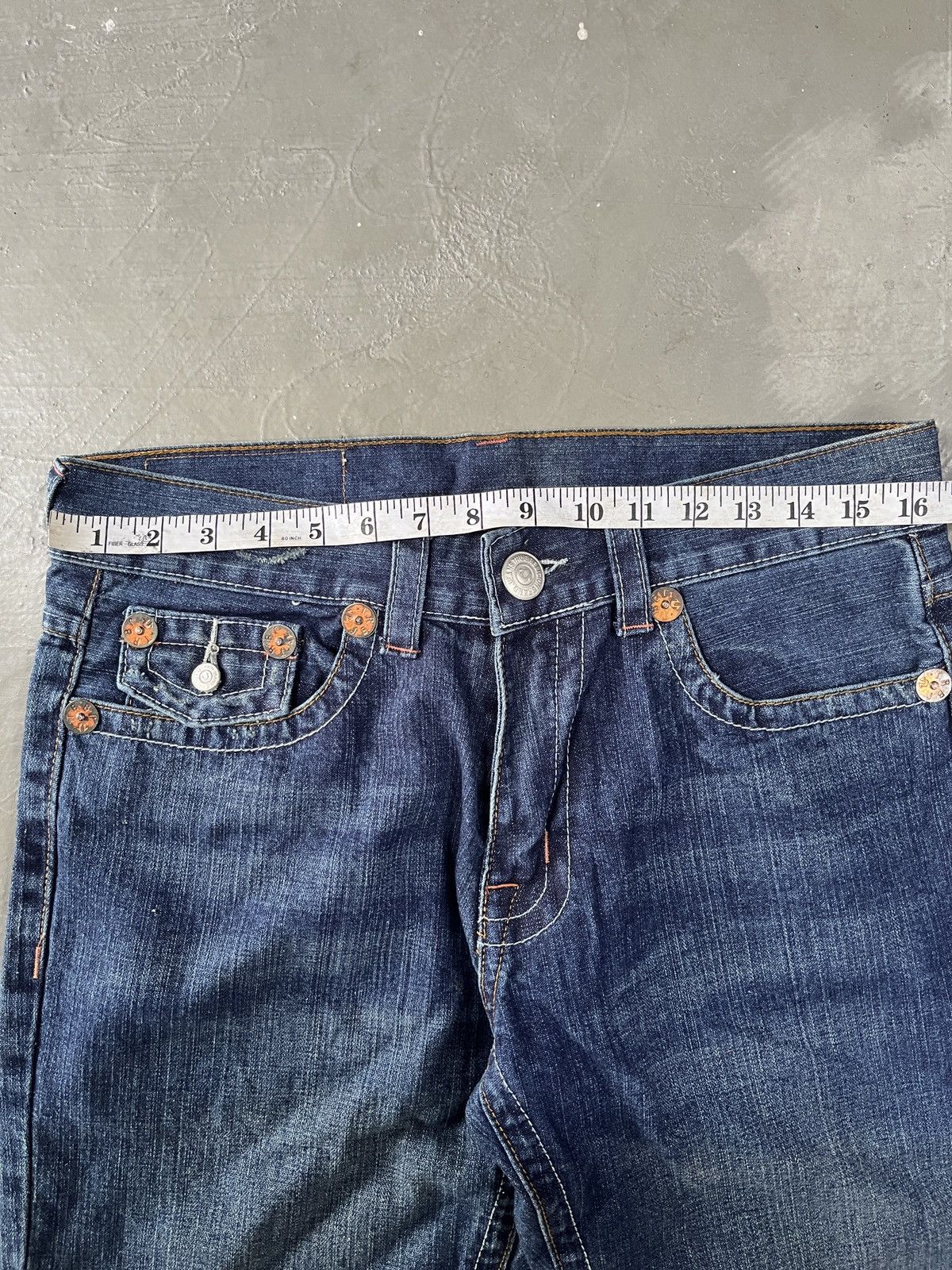 True Religion True Religion Joey Super Flare Embroidered Japanese Motive Size US 33 - 11 Thumbnail