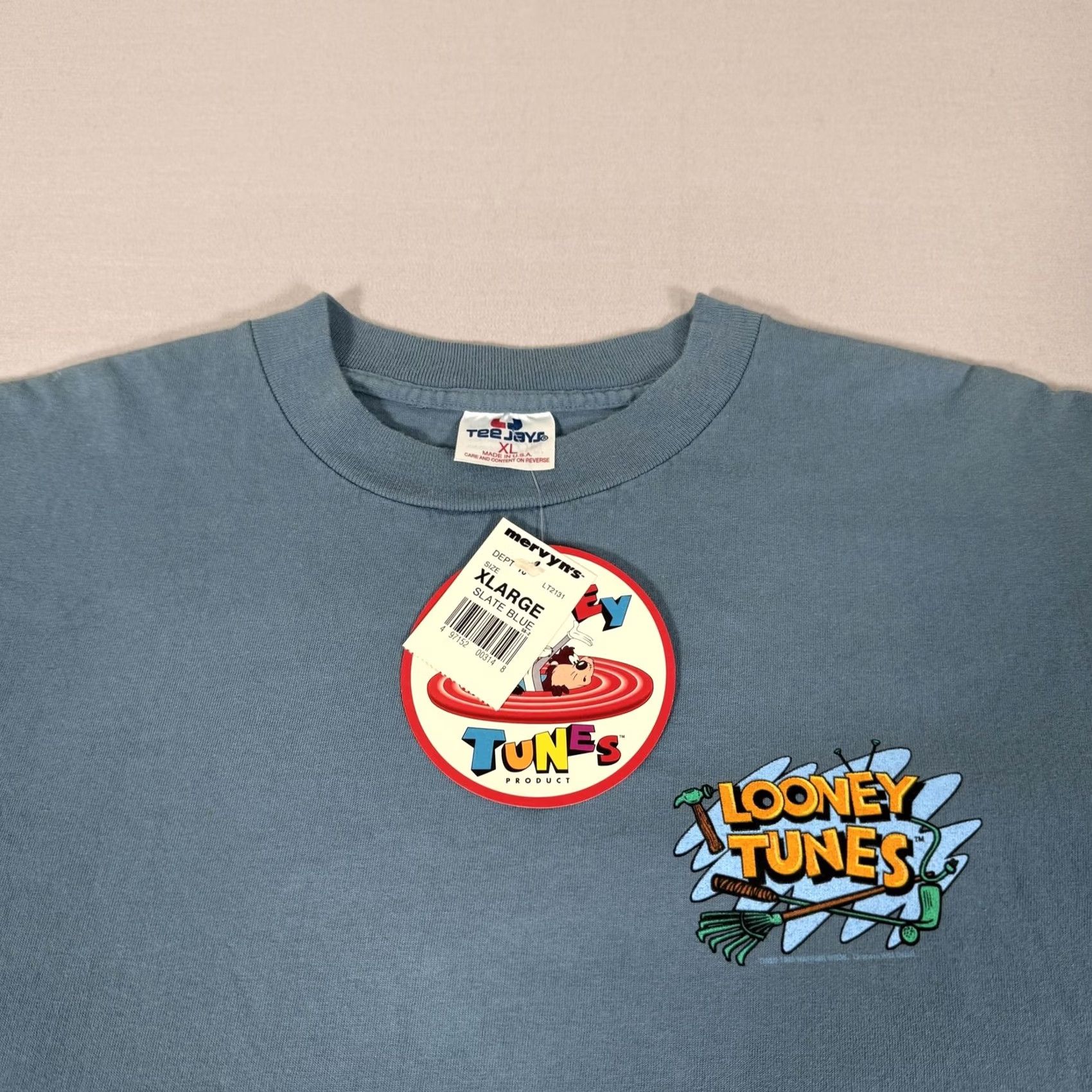 TEE JAYS VINTAGE Tee-Jays Looney Tunes Tasmanian Devil Dear Old Dad golf graphic T-shirt Mens XL Blue US Size US XL / EU 56 / 4 - 6 Thumbnail