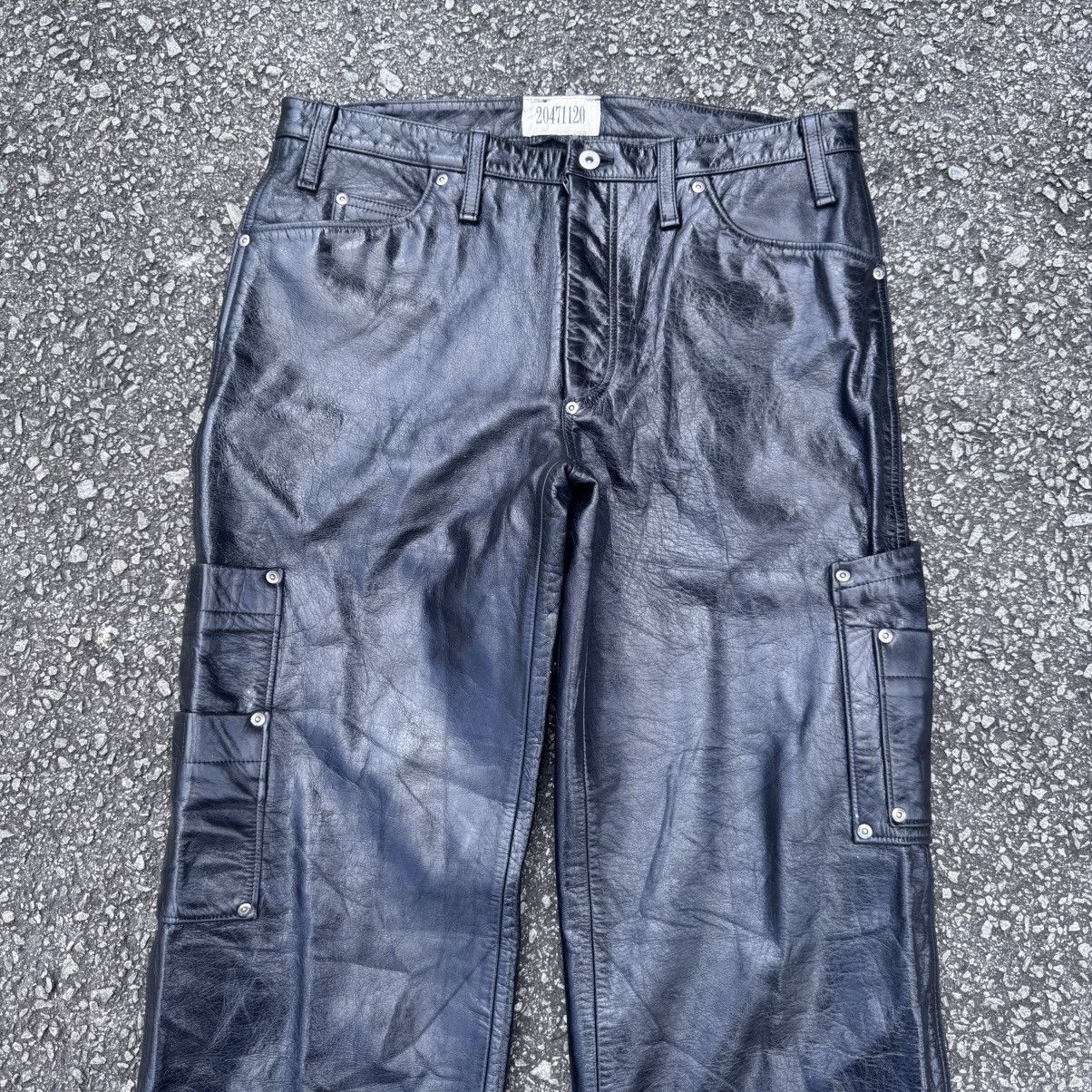 20471120 20471120 Black Leather Carpenter Pants Cowhide Size US 36 / EU 52 - 24 Thumbnail