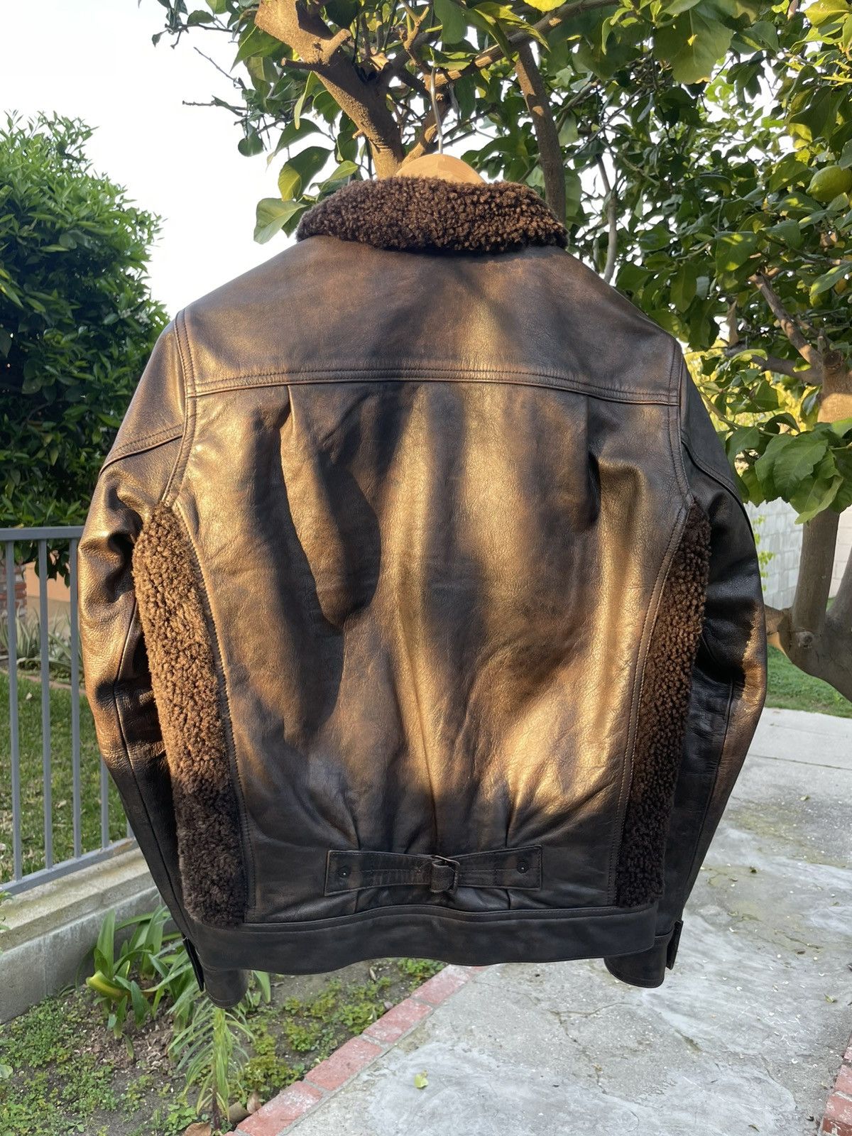 RRL Ralph Lauren RRL Ralph Lauren Shearling Leather Grizzly Jacket XS Brown Size US XS / EU 42 / 0 - 2 Thumbnail