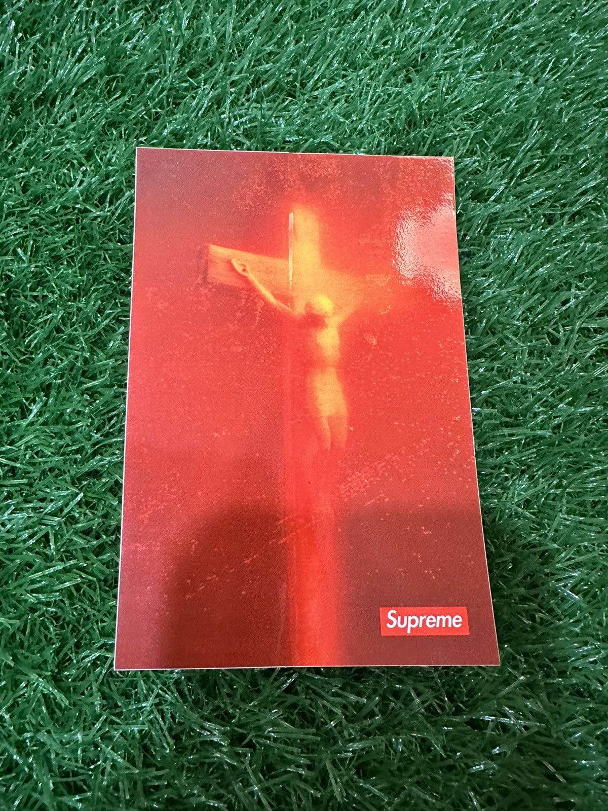 Supreme Supreme Andres Serrano Piss Christ Sticker | Grailed