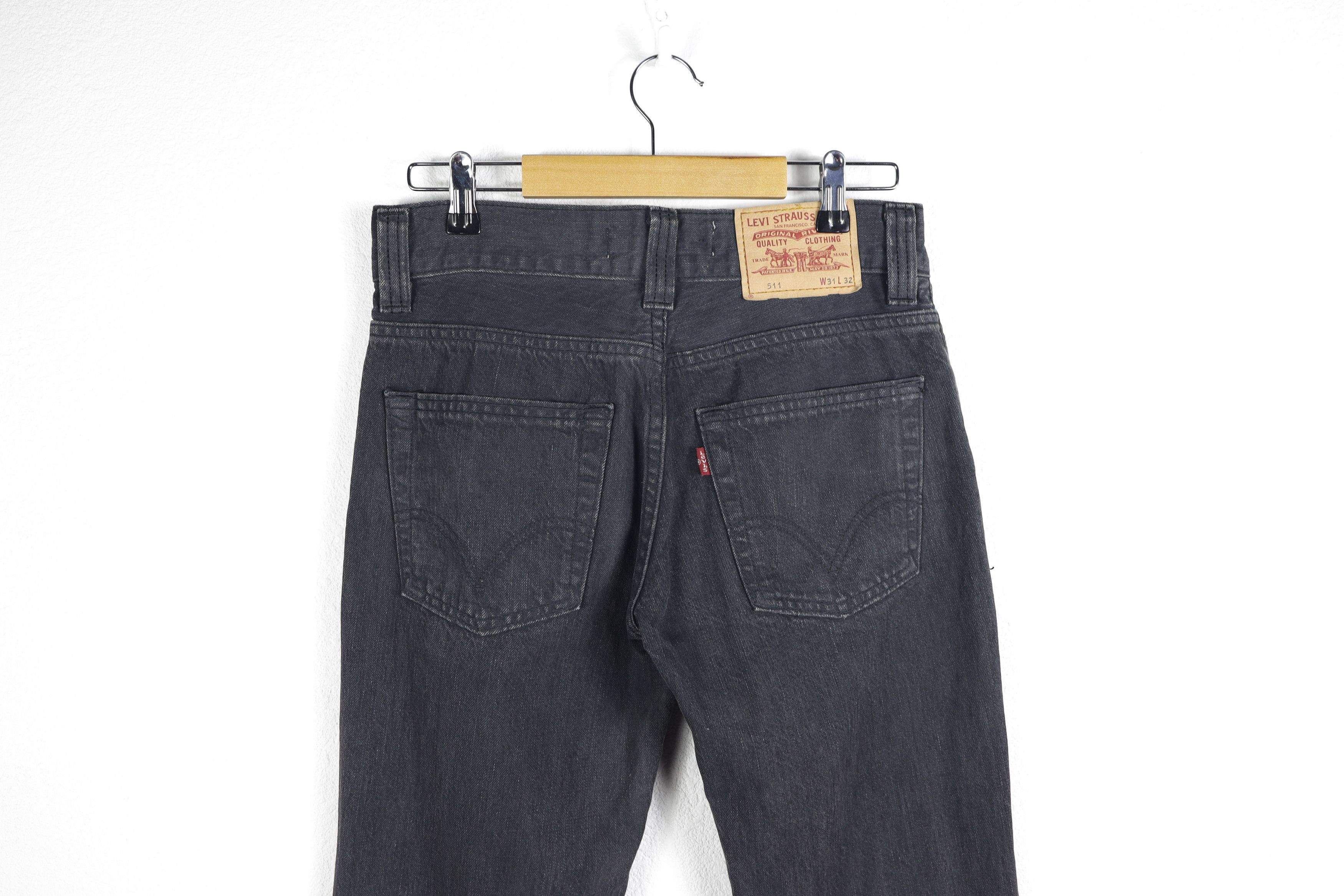 Jean × Levi's × Vintage Levis 511 Washed Black Denim Jeans Pants Size US 31 - 8 Thumbnail