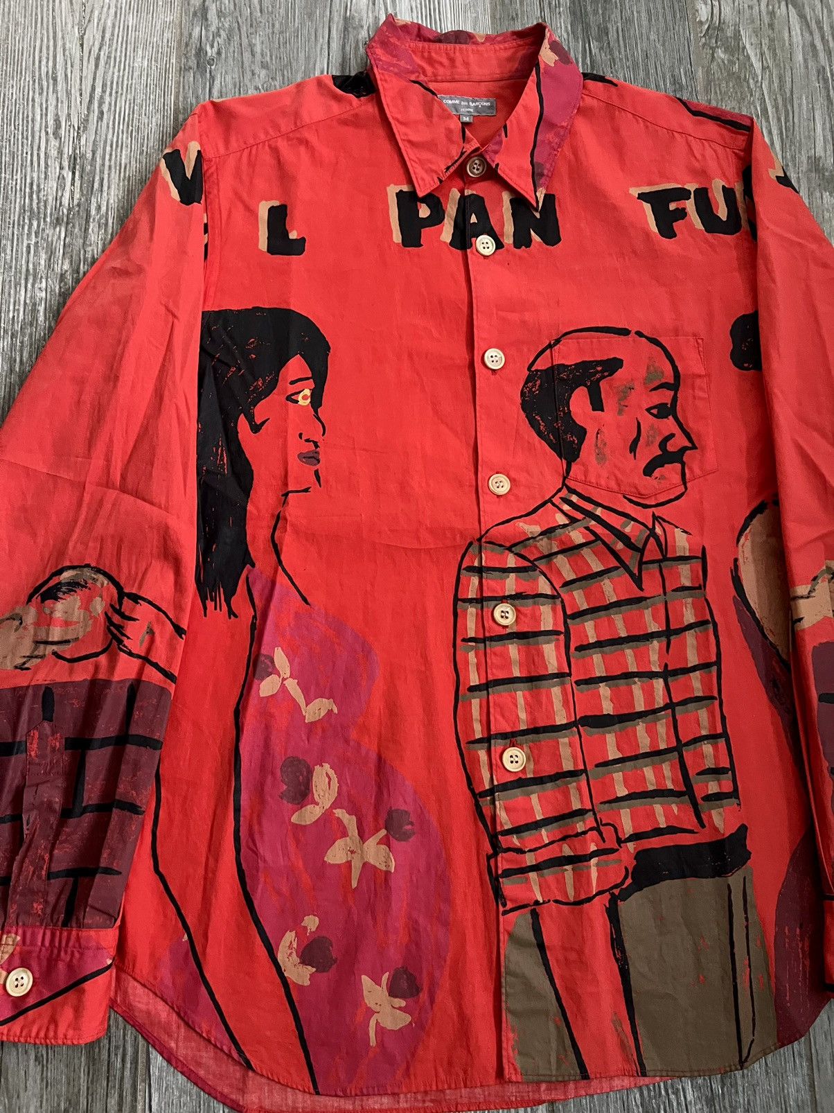 Comme des Garcons AW2002 Comme Des Garcons Homme Plus Cuba Painted Button Up Size US M / EU 48-50 / 2 - 5 Thumbnail