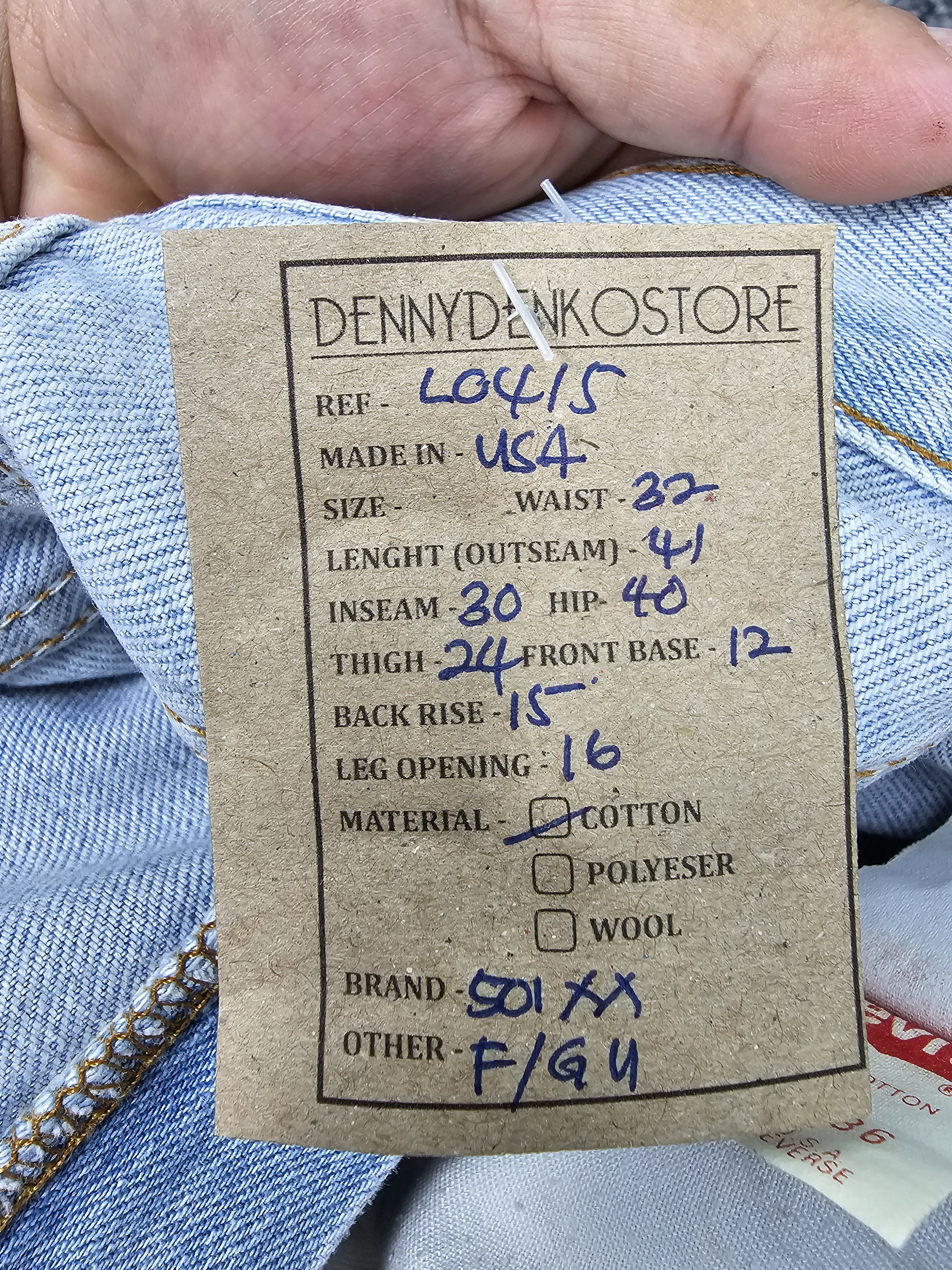 Levi's Vtg 80's LEVIS 501 XX Light Blue Faded Size 32X30 Jean L0415 Size US 32 / EU 48 - 15 Thumbnail