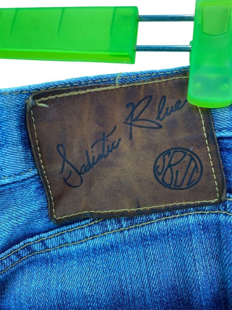 Japanese Brand Vtg 90s rare Sadistic Blue japan stonewash denim Size US 34 / EU 50 - 7 Thumbnail