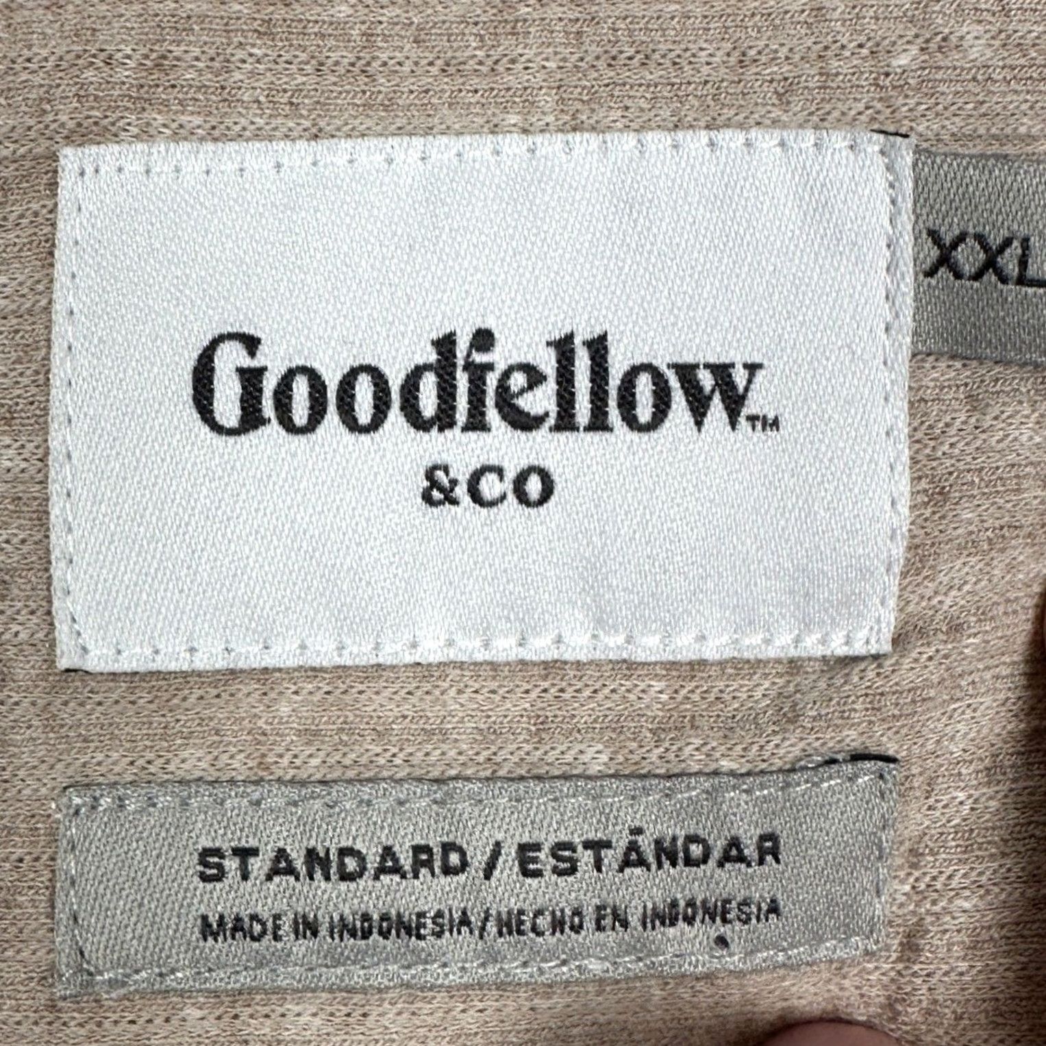 Vintage VINTAGE: No Goodfellow & Co Shirt Mens 2XL Tan Beige Vacay Short Sleeve Button-Up Textured Size US XXL / EU 58 / 5 - 5 Thumbnail