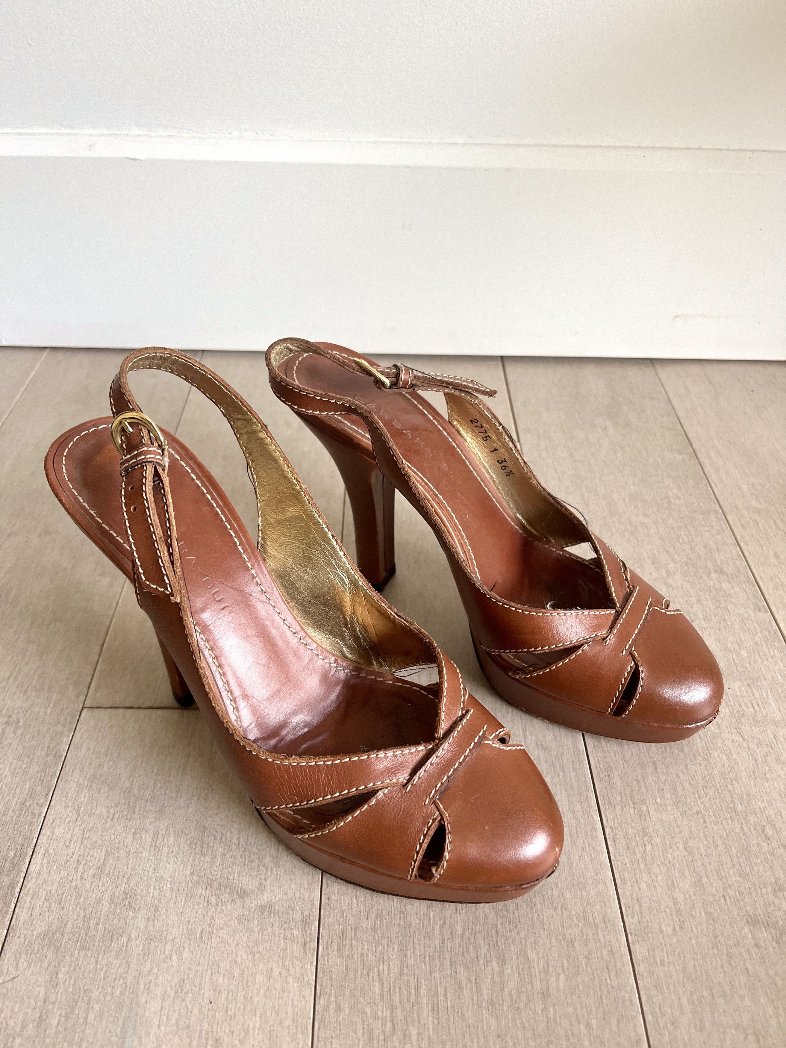 Barbara Bui Barbara Bui Brown Closed Toe Heels - Vintage Designer Size US 6.5 / IT 36.5 - 4 Thumbnail