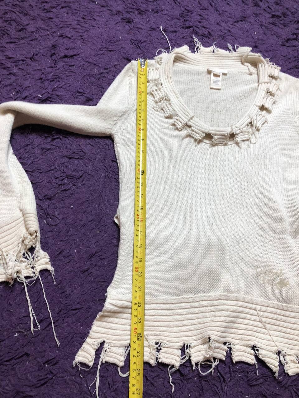 Diesel Vintage Y2K Long Sleeve unusual DIESEL white Size M / US 6-8 / IT 42-44 - 14 Thumbnail