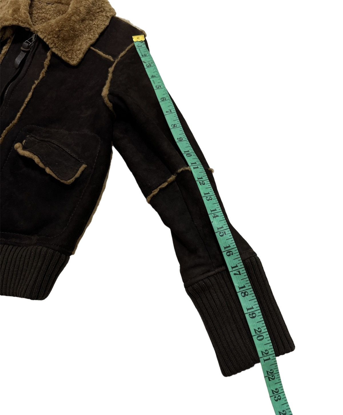 Japanese Brand × Vintage JAPANESE SPICK AND SPAN SHEEP SKIN FURRY PILOT COAT Size XS / US 0-2 / IT 36-38 - 16 Thumbnail