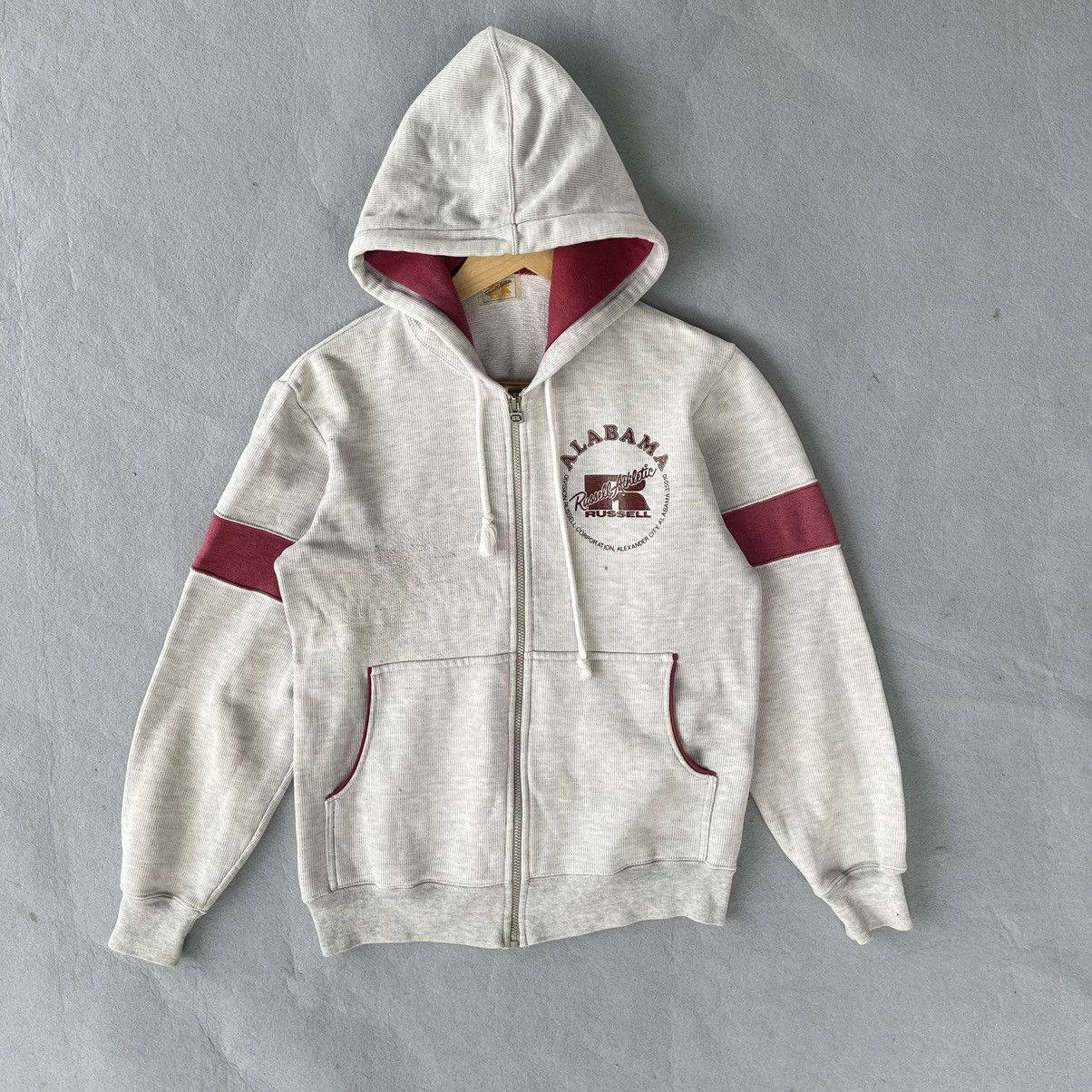 Vintage 80s–90s Russell Athletic x Mizuno Alabama Zip Hoodie
