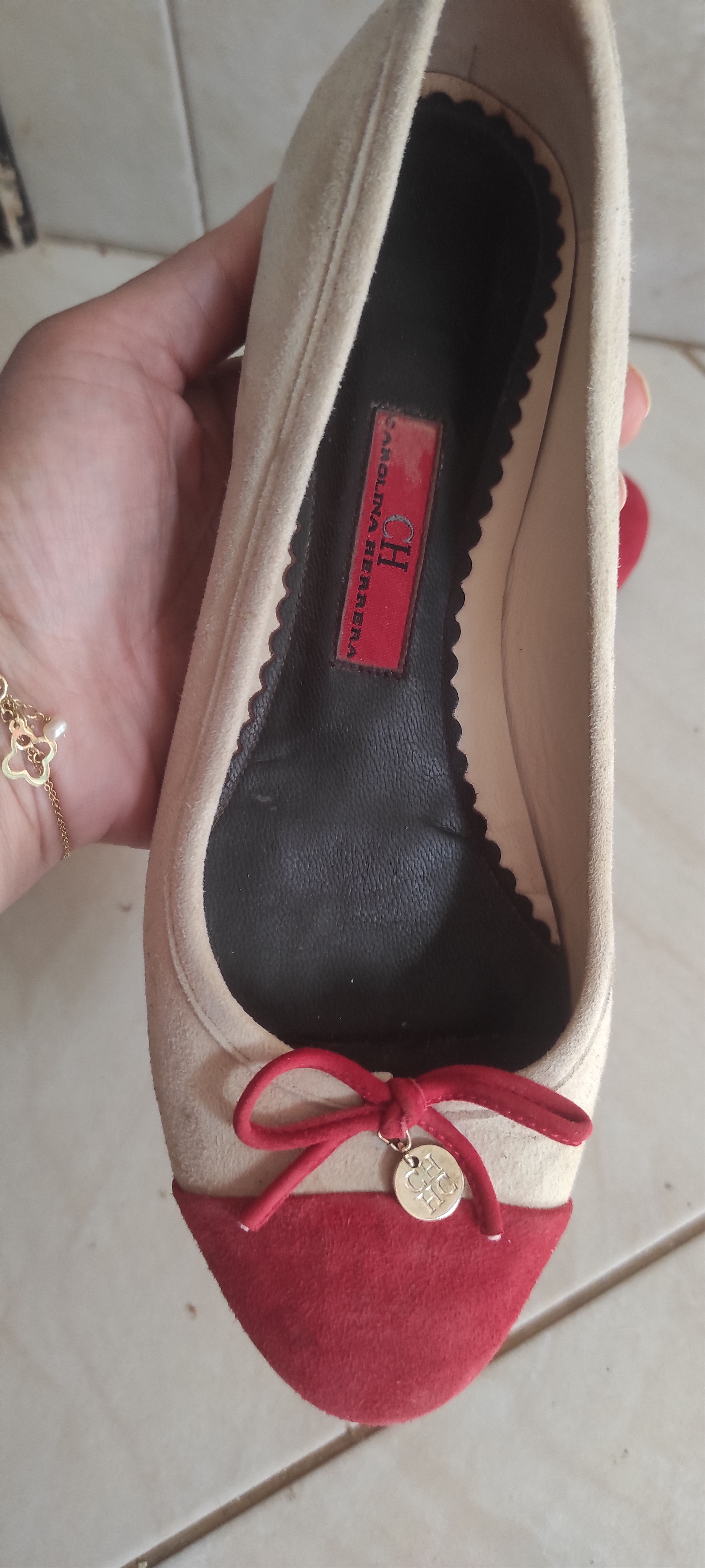 Carolina Herrera Carolina Herrera Ballerina Flat Shoe Suede Leather Ballet Size US 5 / IT 35 - 11 Thumbnail
