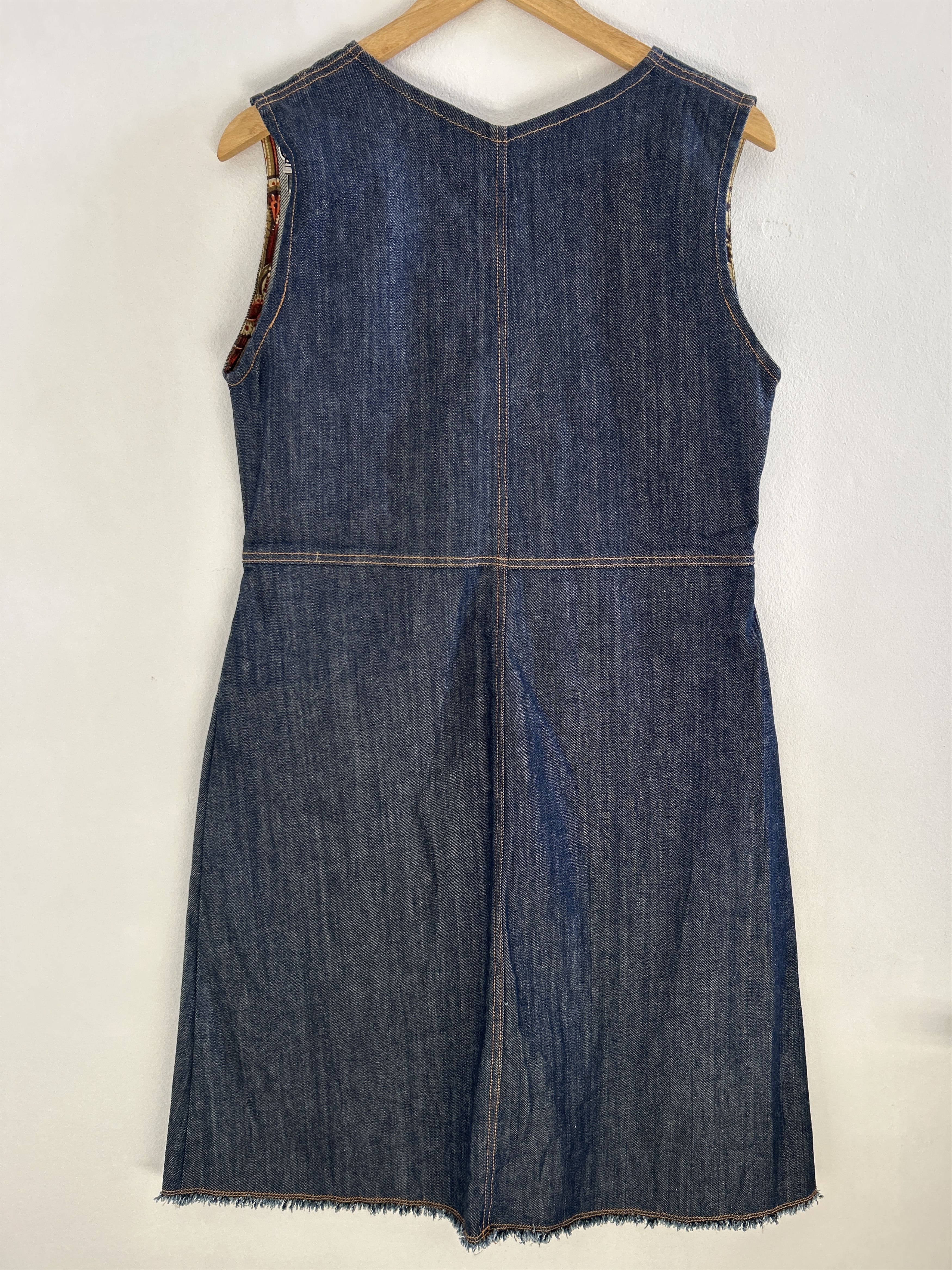 Vintage Vintage 70s Denim Shift Dress Size L / US 10 / IT 46 - 8 Thumbnail