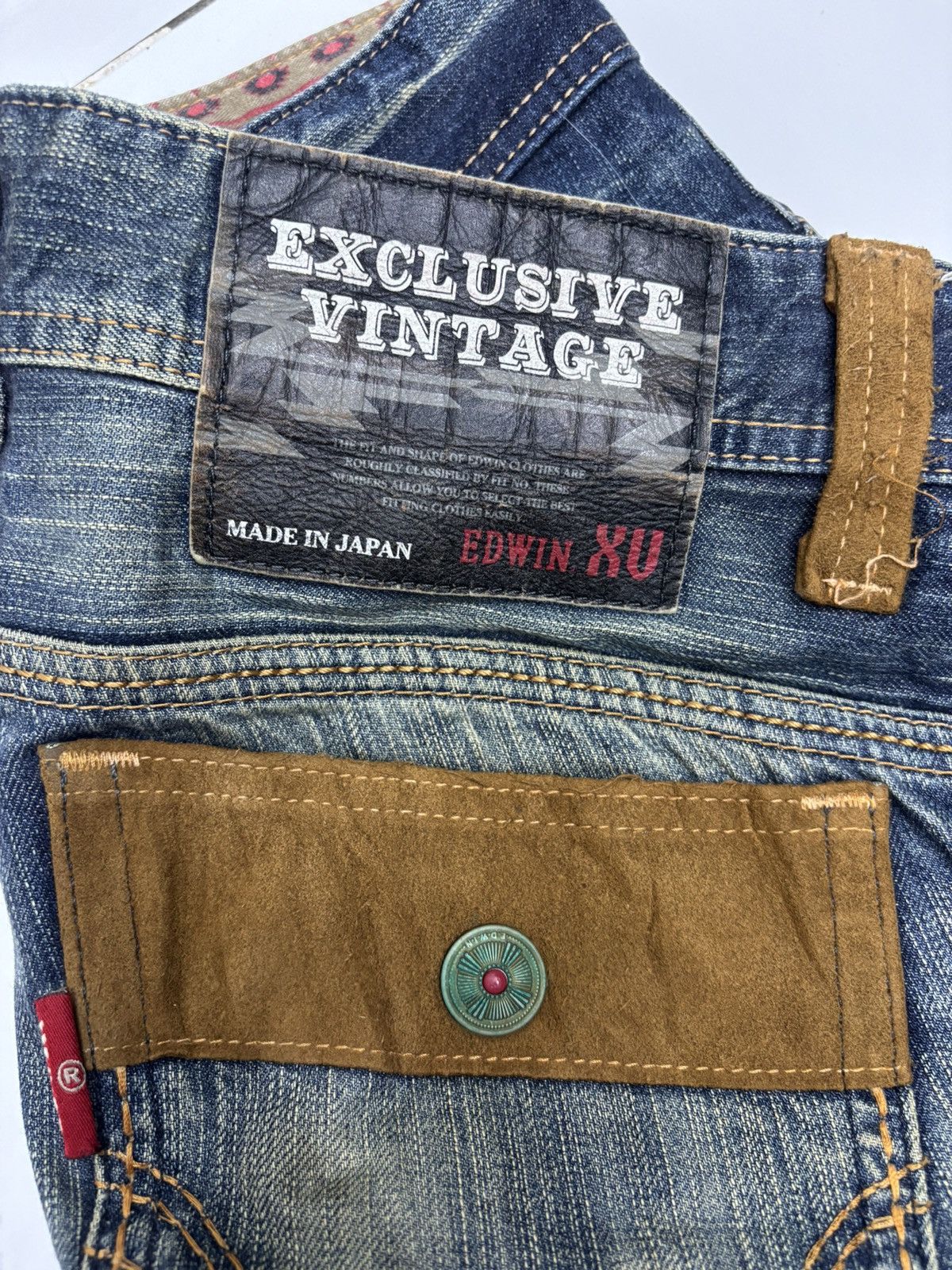 14th Addiction × Edwin × KMRii 🔥EDWIN BAGGY MUD WASH DISTRESSED RUSTY DENIM JEANS Size US 32 / EU 48 - 10 Thumbnail