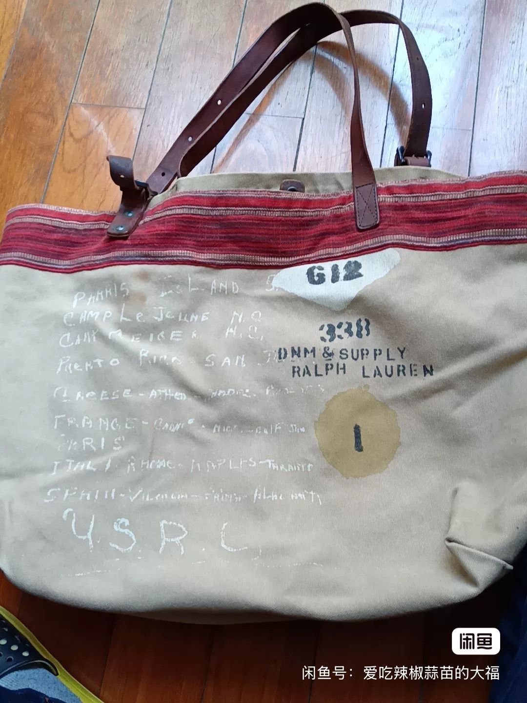 Ralph Lauren RALPH LAUREN Canvas Graffiti Letter Tote Size ONE SIZE - 1 Thumbnail