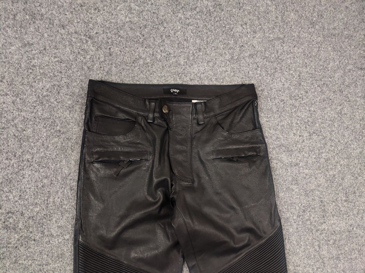Japanese Brand Gardeur Design Perfect leather Pants Balmain Biker style Size US 32 / EU 48 - 8 Thumbnail