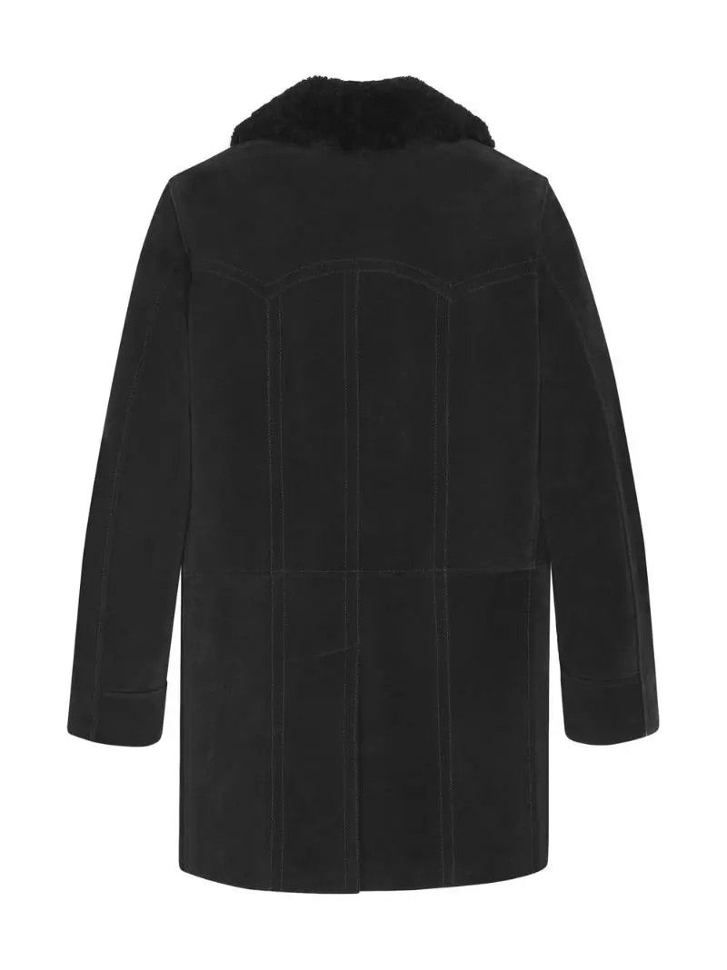 Saint Laurent Paris oc11z1225 704179 Double-Breasted Coat in Black Size US M / EU 48-50 / 2 - 2 Thumbnail