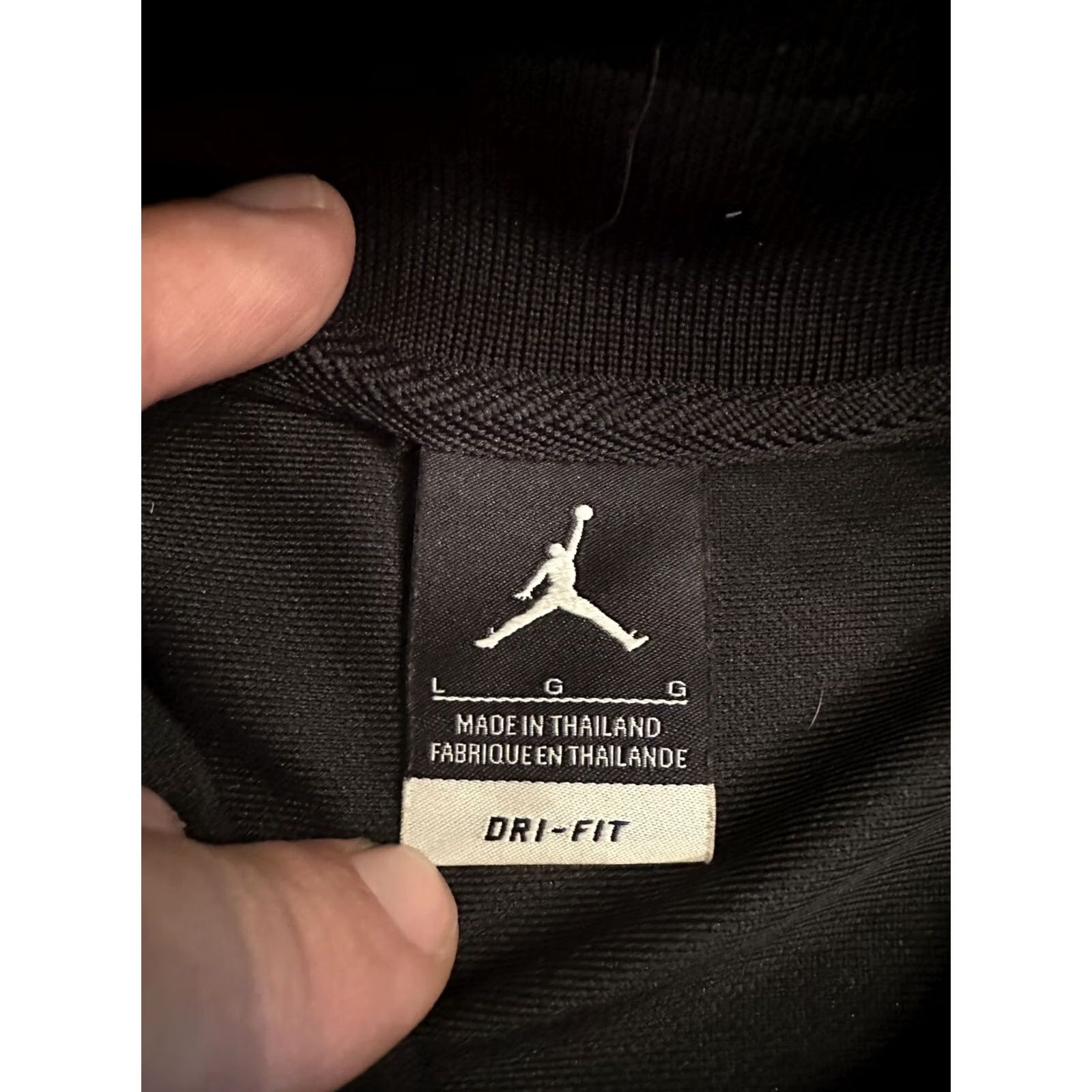 Nike Nike Air Jordan Jacket Dri-Fit Black & Red Track Basketball Warm Up Mens L Black Nike Dri-Fit Track Jacket Mens Large Size US L / EU 52-54 / 3 - 5 Thumbnail