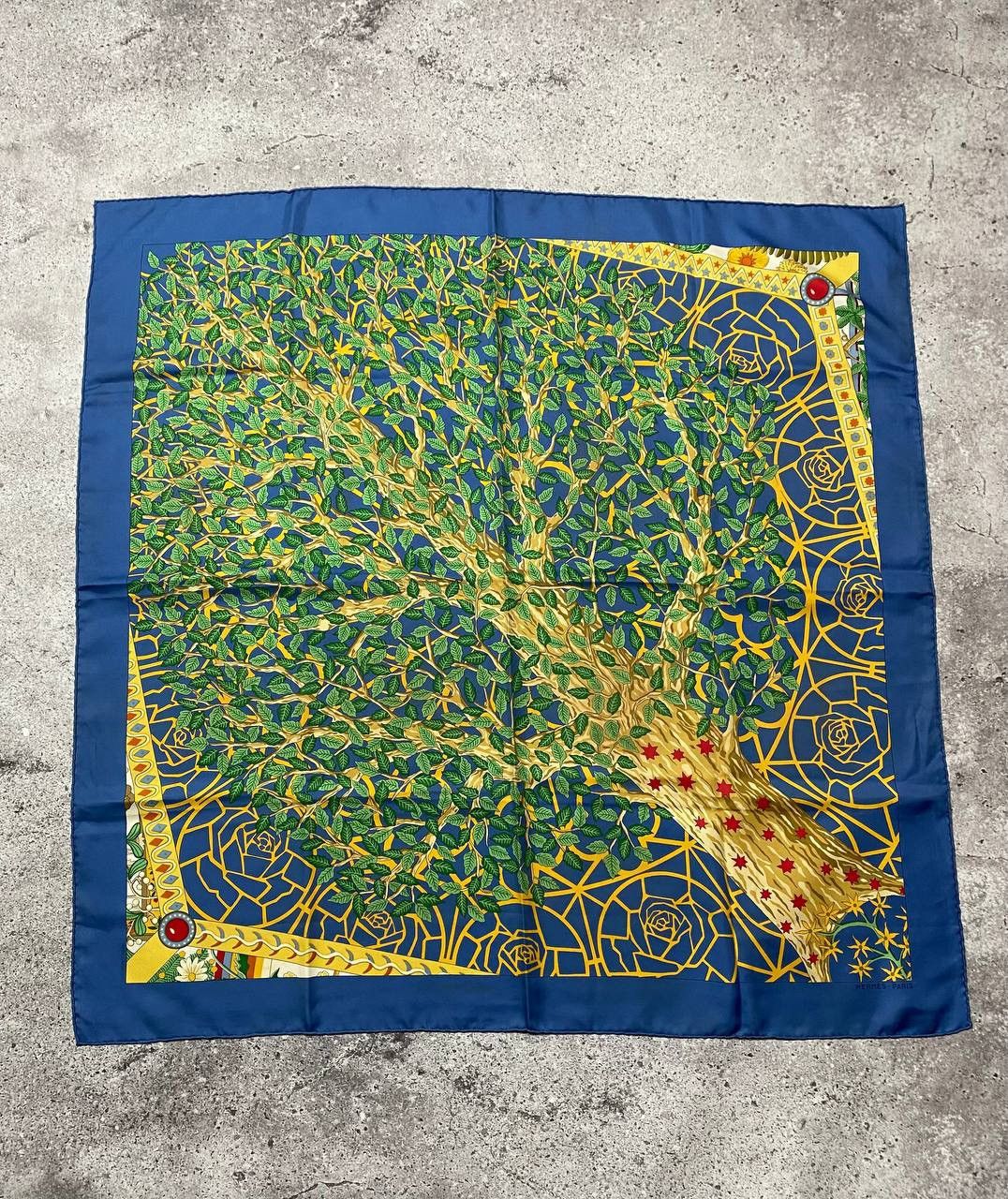 Hermes Vintage Hermes 90’s Axis Mundi Central Scarf Silk Ladies Size ONE SIZE - 1 Thumbnail