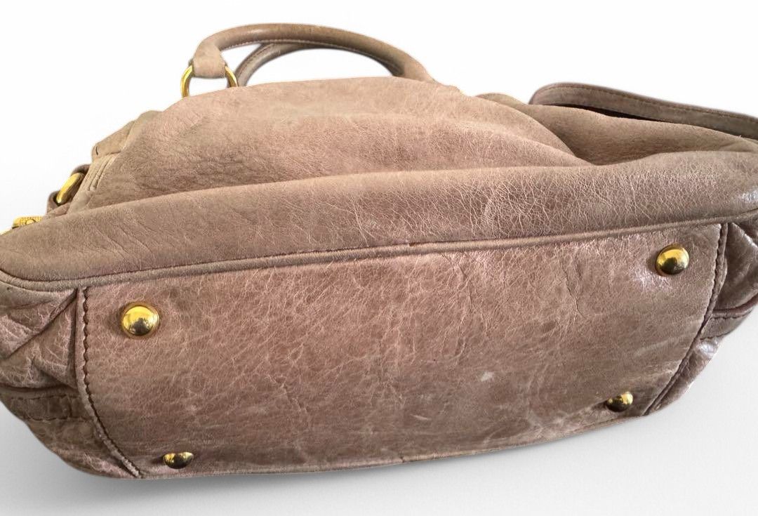 Miu Miu Miu Miu - Brown Handbag Shoulder Bag Leather Gold Hardware Size ONE SIZE - 6 Thumbnail