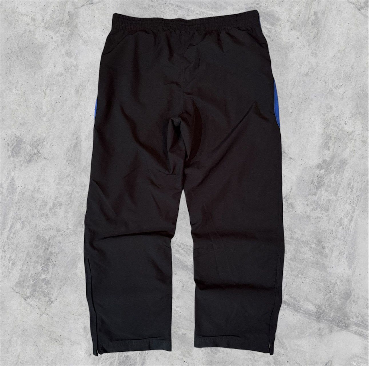 Nike BAGGY Y2K NIKE ATHLETIC BLACK/BLUE NYLON TRACK PANTS Size US 34 / EU 50 - 2 Thumbnail