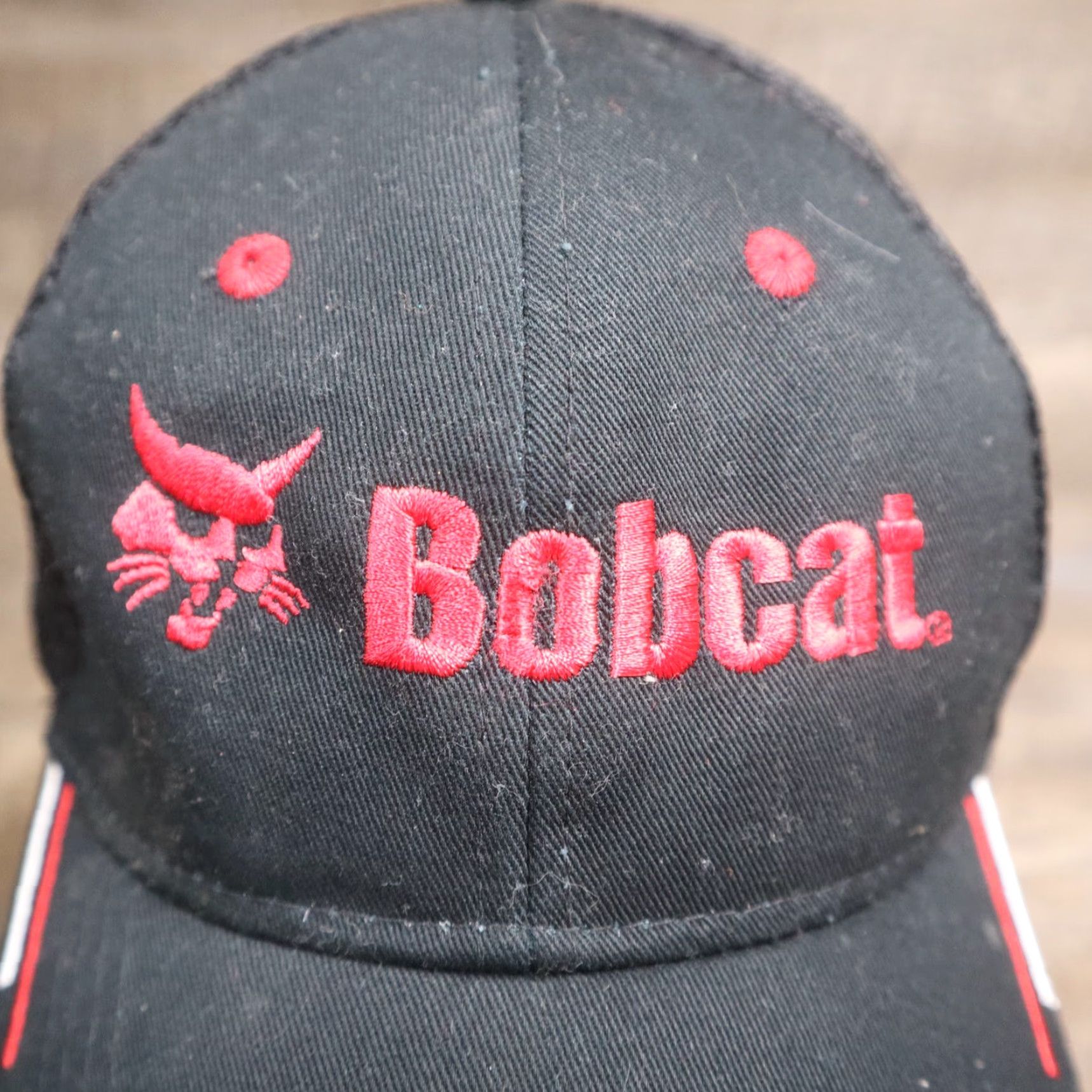 Vintage Collegiate Hat Baseball Cap Strapback Black Cotton Canvas Adjustable Adult Men Boy Logo Hat Size ONE SIZE - 2 Thumbnail