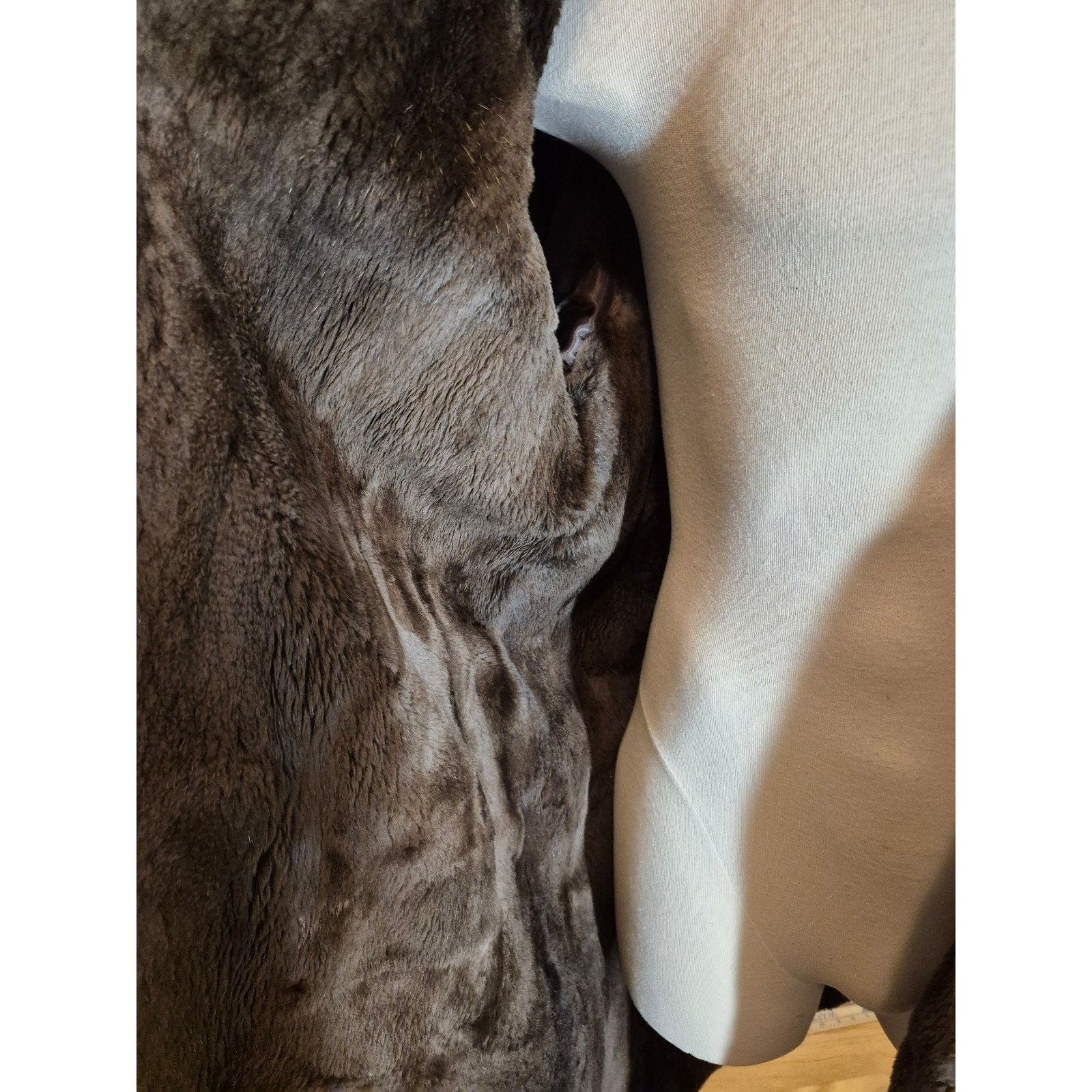 Vintage Alixandre Furs VTG Sheared Beaver Coated Canvas Long Fur Coa Size M / US 6-8 / IT 42-44 - 10 Thumbnail