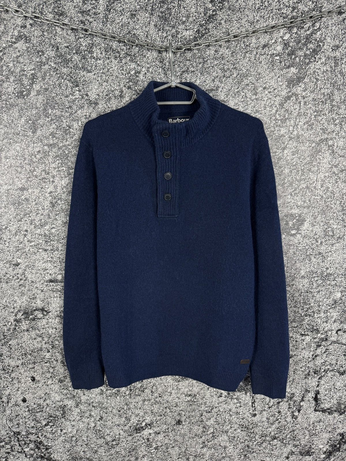 Barbour Barbour Wool Knit Sweater 1/4 Zip Button Pullover Size XL Size US XL / EU 56 / 4 - 1 Thumbnail