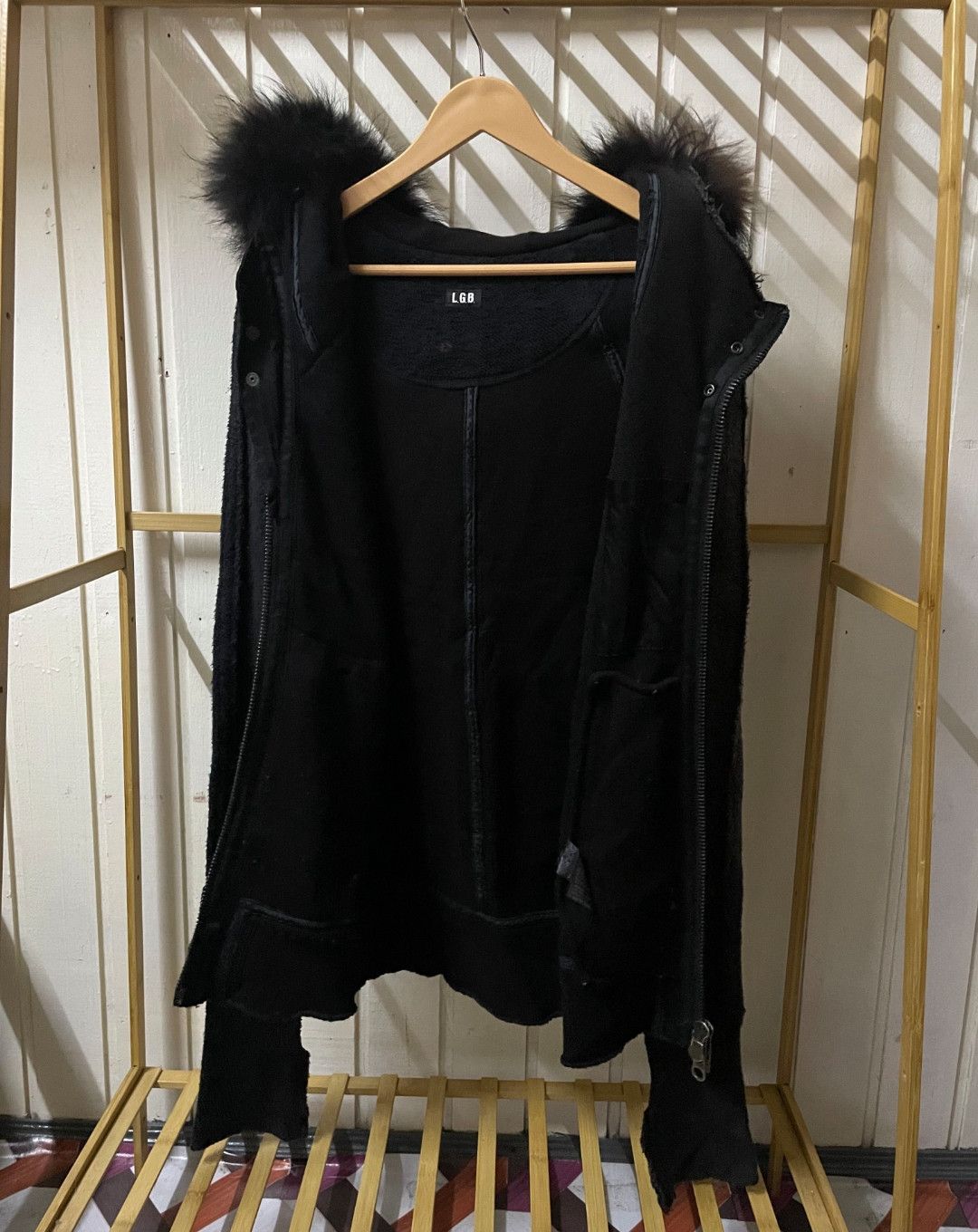Le Grande Bleu (L.G.B.) L.G.B Black Reversible Fur Parka (size 1!!!) Size US M / EU 48-50 / 2 - 3 Thumbnail