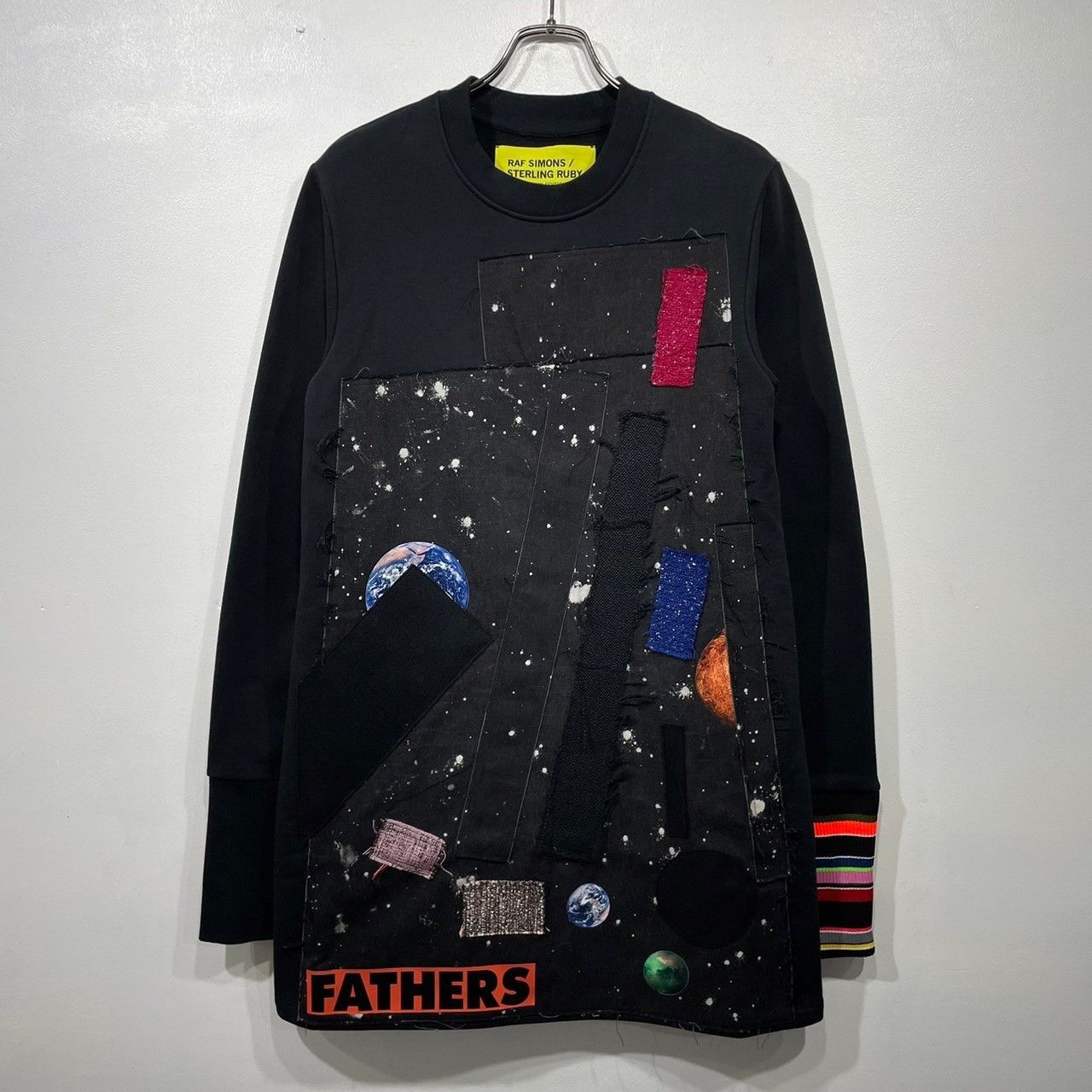 image of Raf Simons Long Sweatshirt in Black, Men's (Size Small)