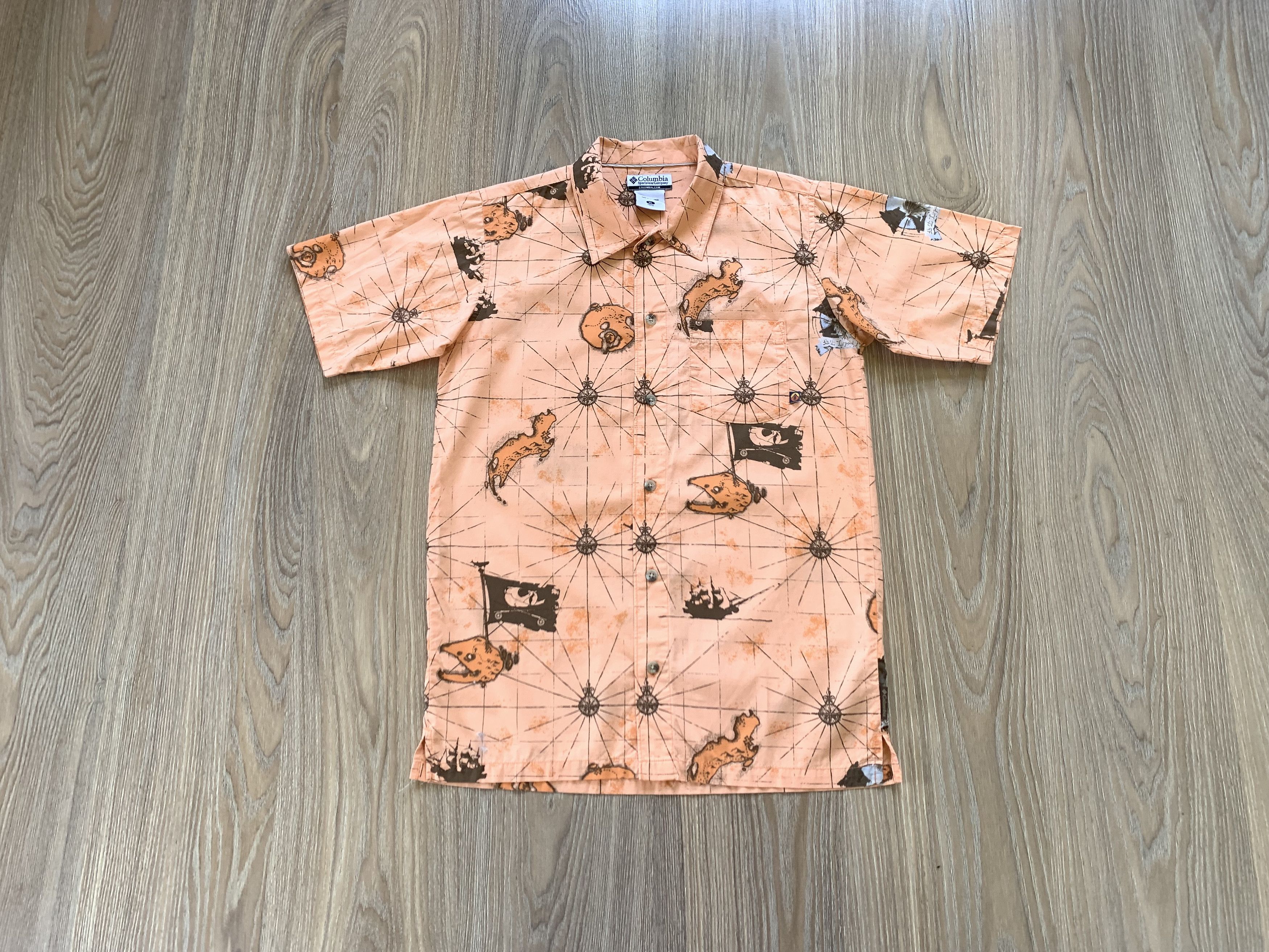 Columbia Columbia Youth Printed Cotton Hawaiian Shirt Size US XXS / EU 40 - 1 Thumbnail