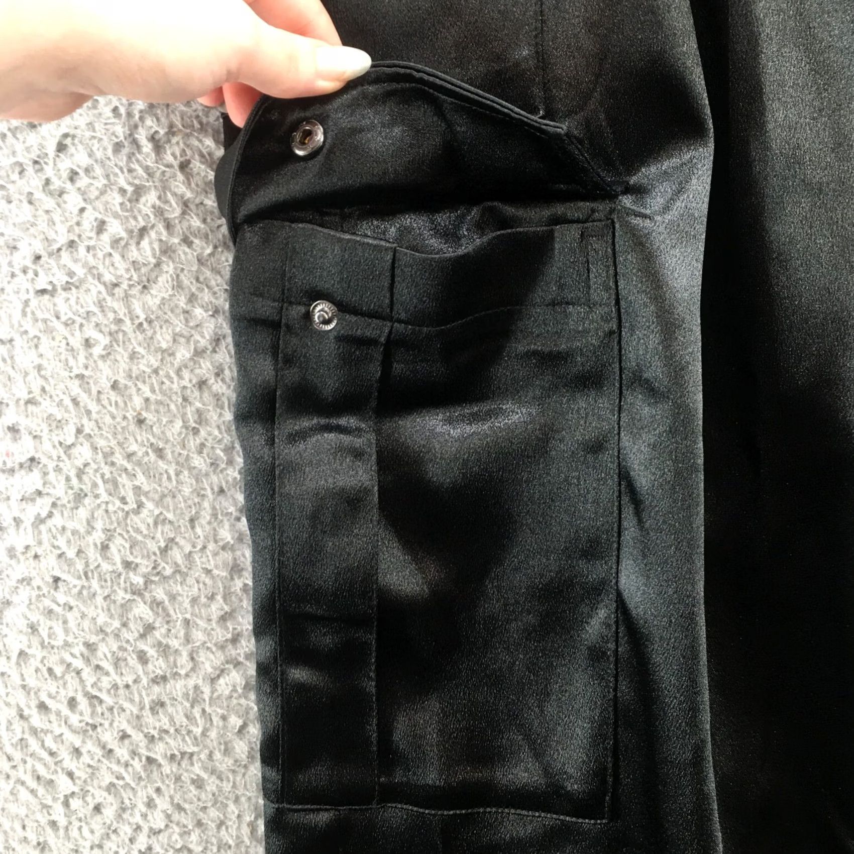 Vintage A New Day Cargo Pants Womens 12 Black Hi-Rise Pleated Front NEW / Pants / Regular / Black Size 34" / US 12 / IT 48 - 7 Thumbnail