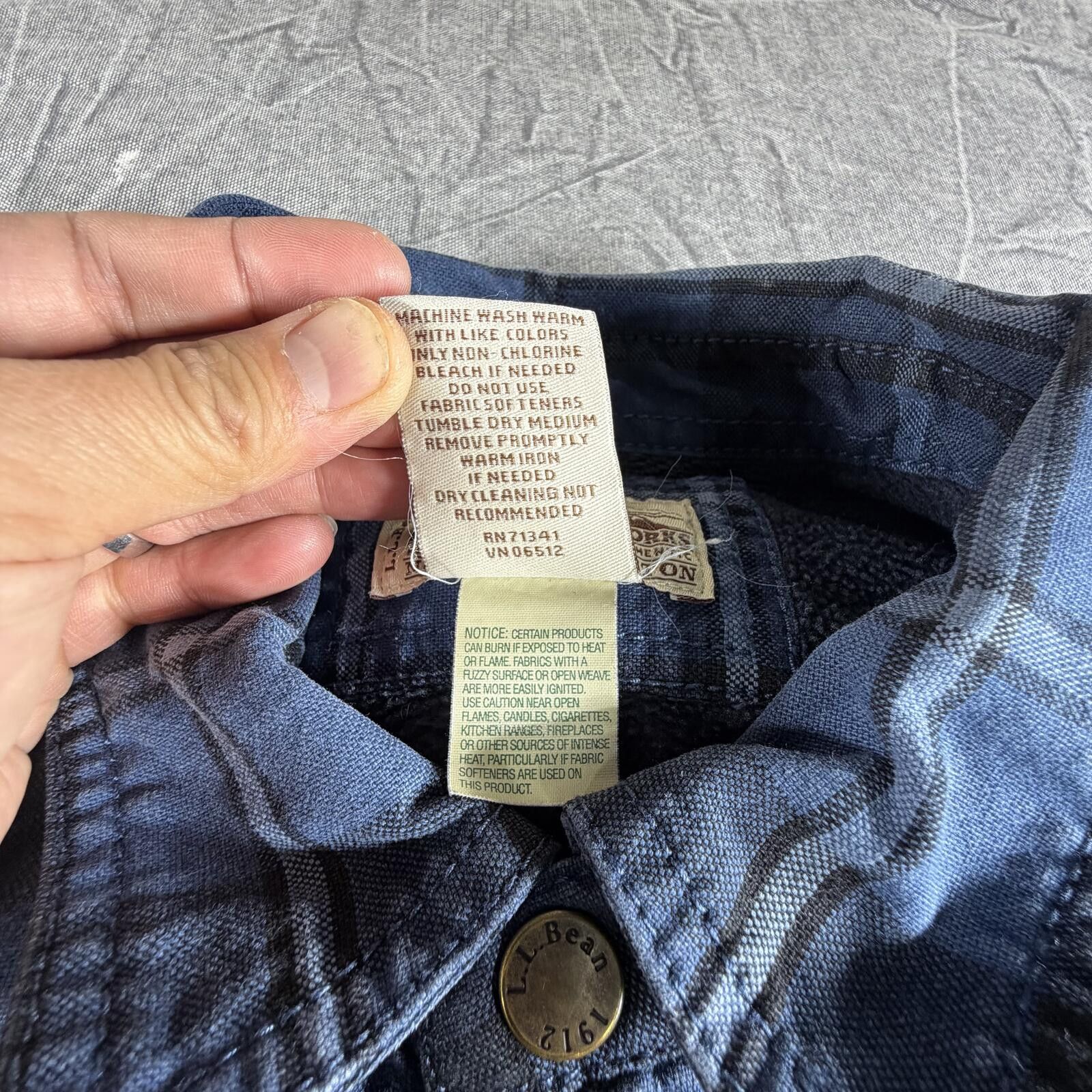 L.L. Bean L.L. Bean Jacket Men's M Blue Katahdin Iron Works Fleece Size US M / EU 48-50 / 2 - 3 Thumbnail