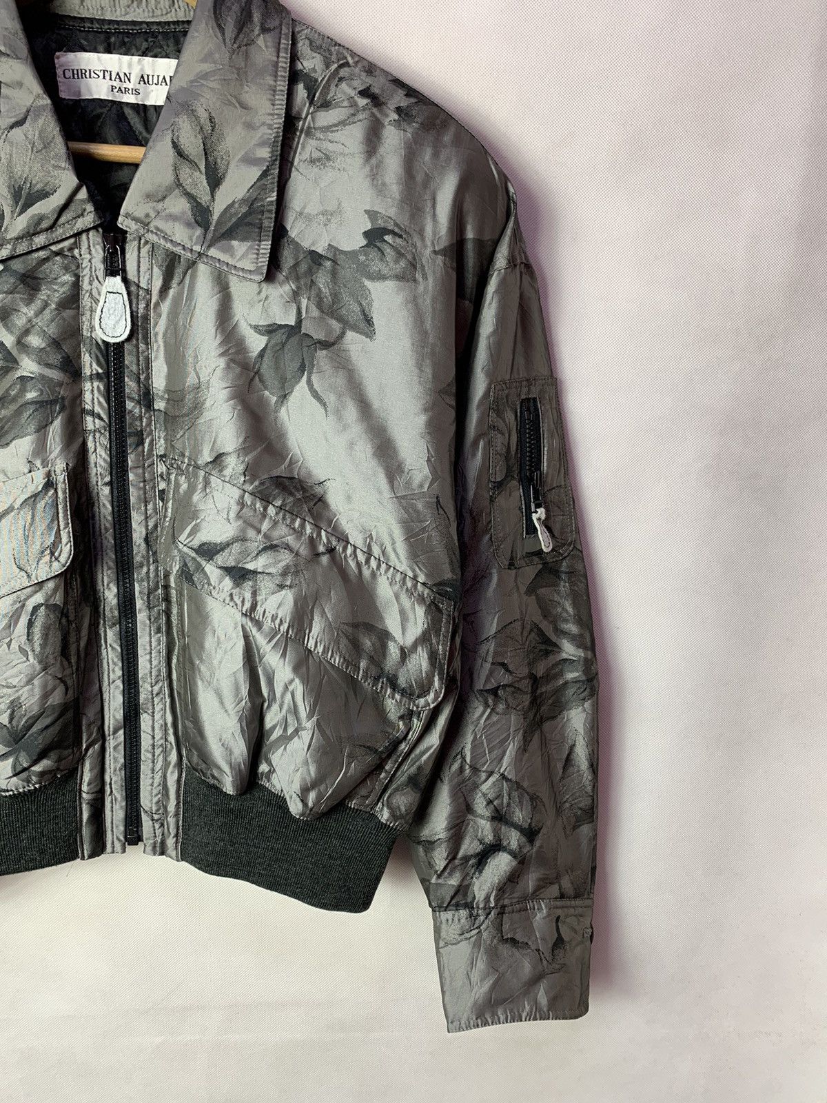 Japanese Brand Rare! Christian Aujard Paris Floral Bomber Flight Jacket Size US M / EU 48-50 / 2 - 3 Thumbnail