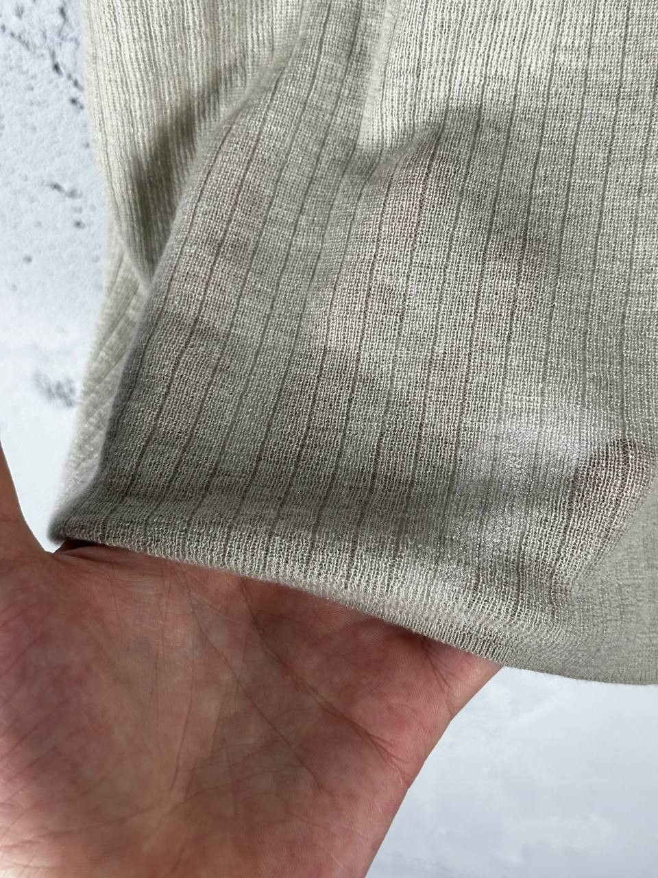 Reiss Reiss Kelly Tan Cashmere Textured Polo Zip Shirt Size L / US 10 / IT 46 - 6 Thumbnail